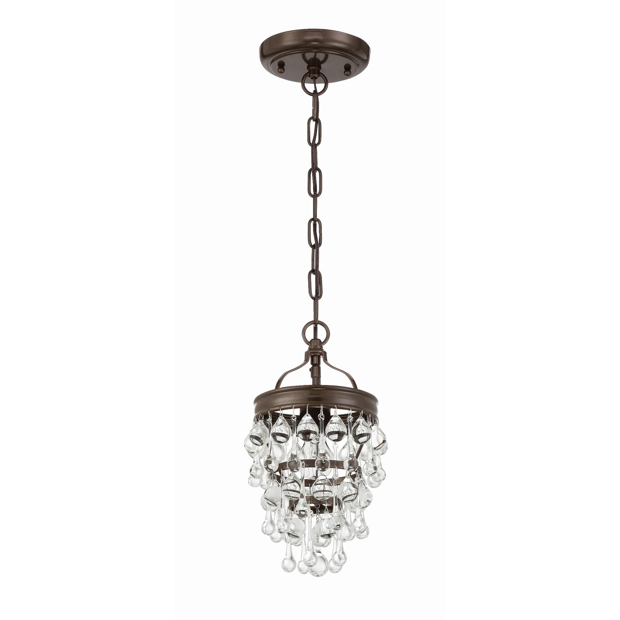 Shown in Vibrant Bronze finish and Clear Glass Drops crystal