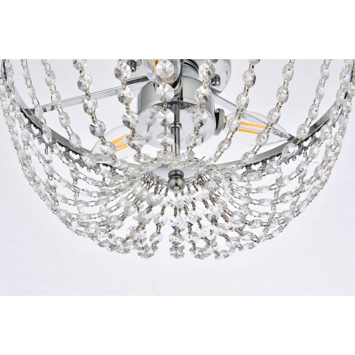 Kylie 14 Inch 3 Light Flush Mount by Elegant Lighting