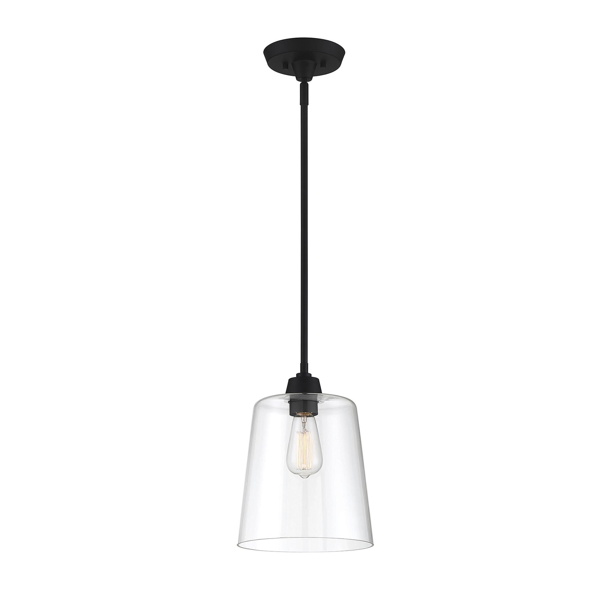 Shown in Matte Black finish and Clear glass