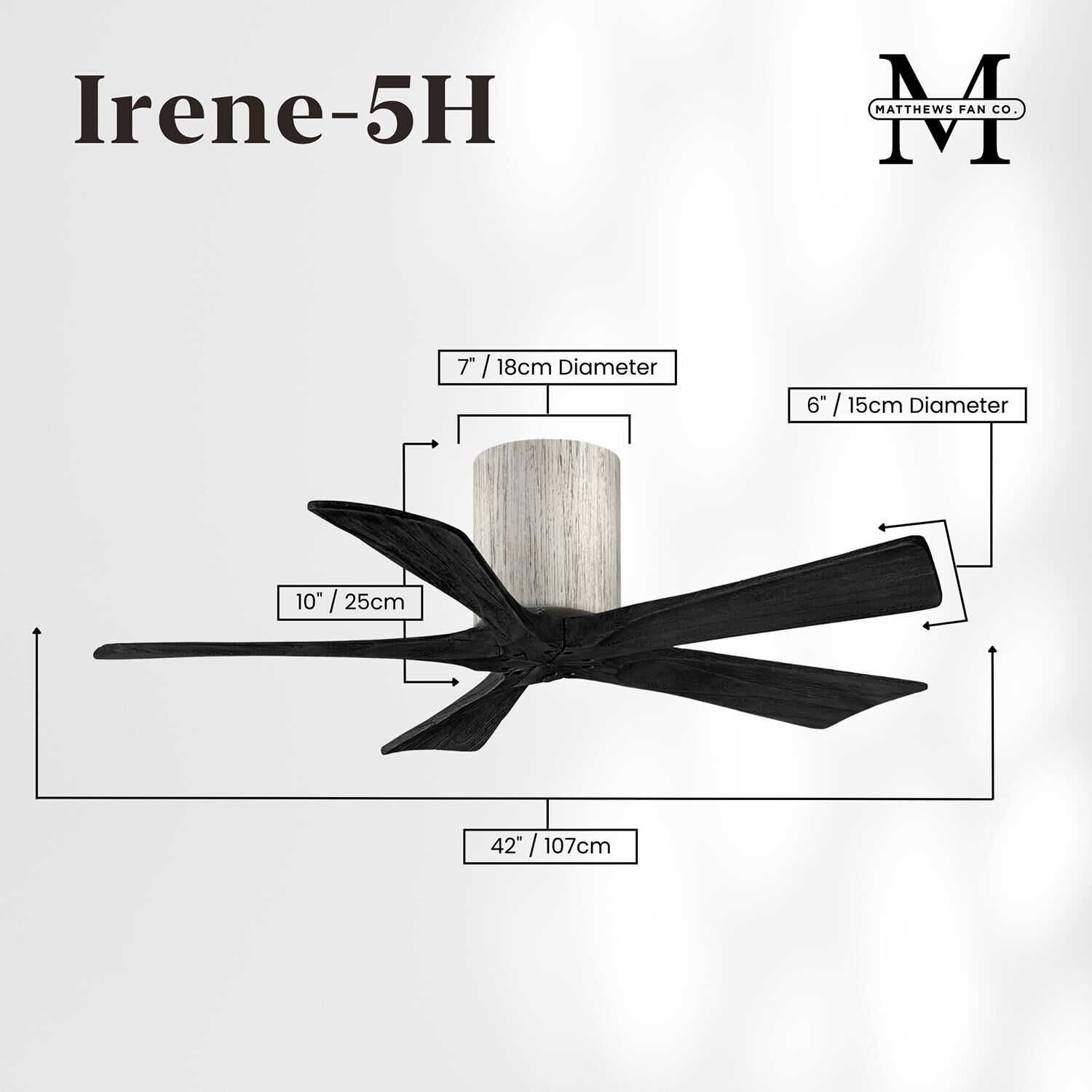 Irene 42 Inch Flush Mount Fan by Matthews Fan Company