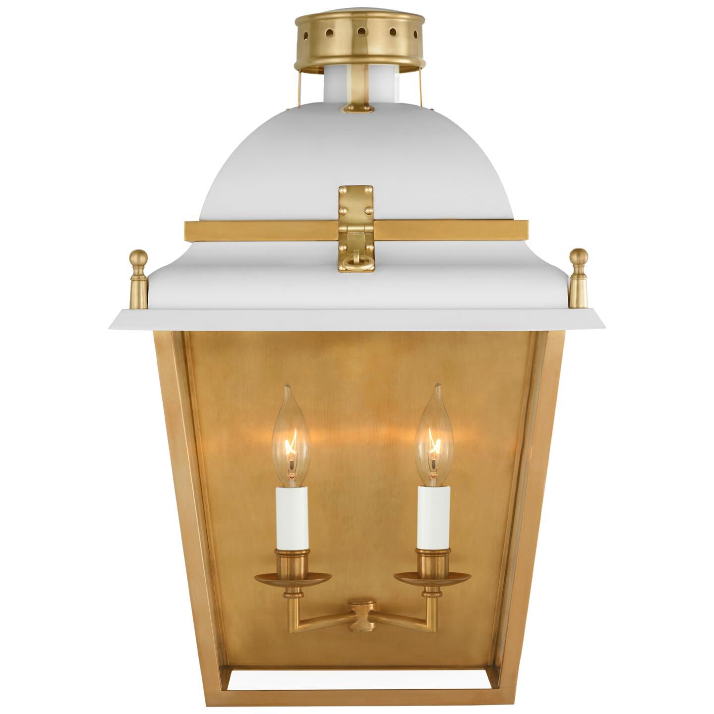Shown in White and Antique-Burnished Brass finish