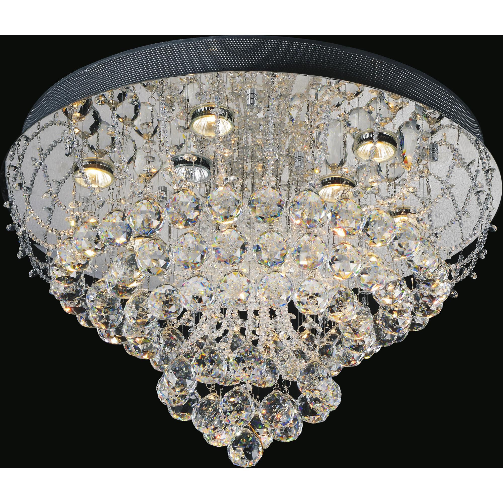 Fountain 24 Inch 9 Light Flush Mount by CWI Lighting