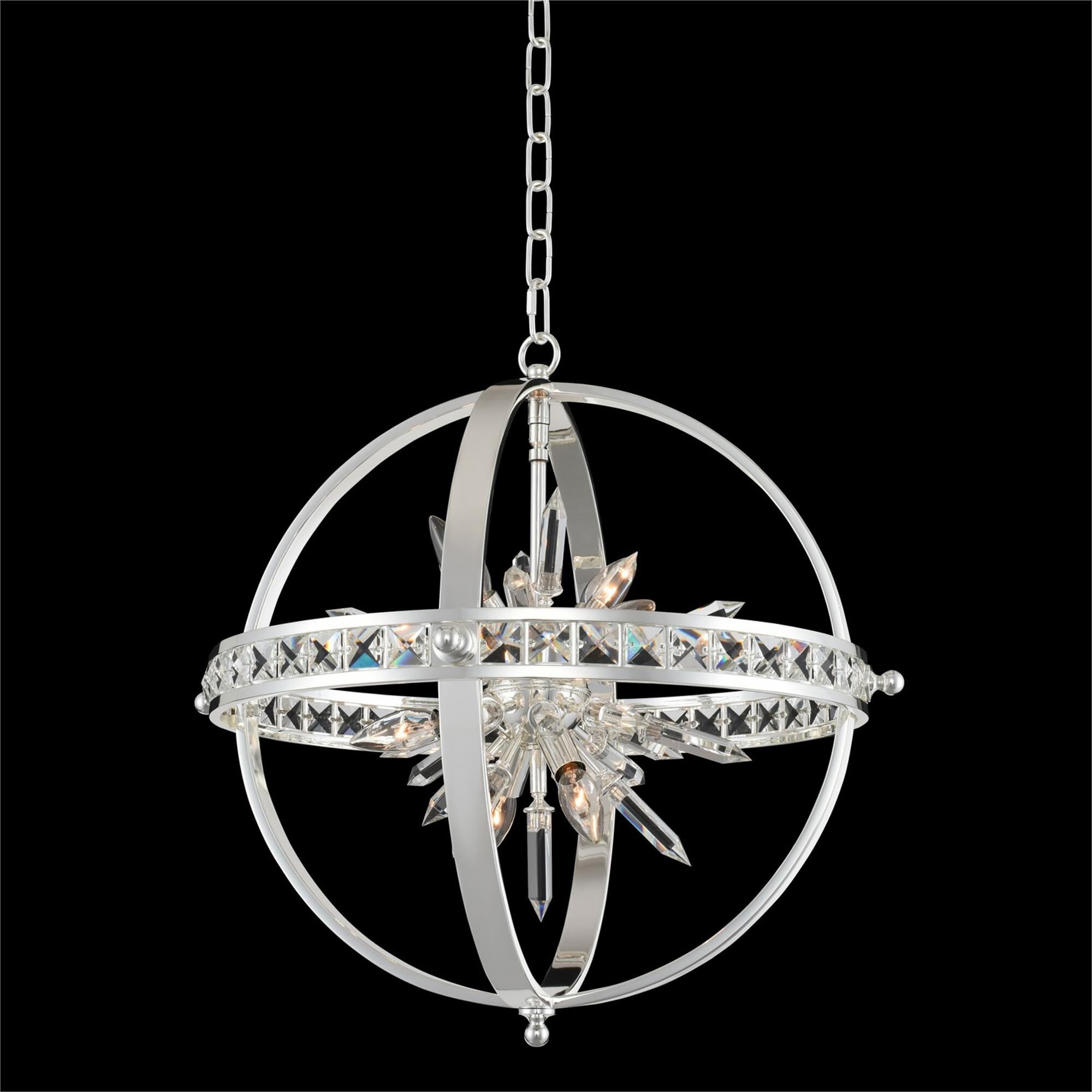 Shown in Polished Silver finish and Firenze crystal