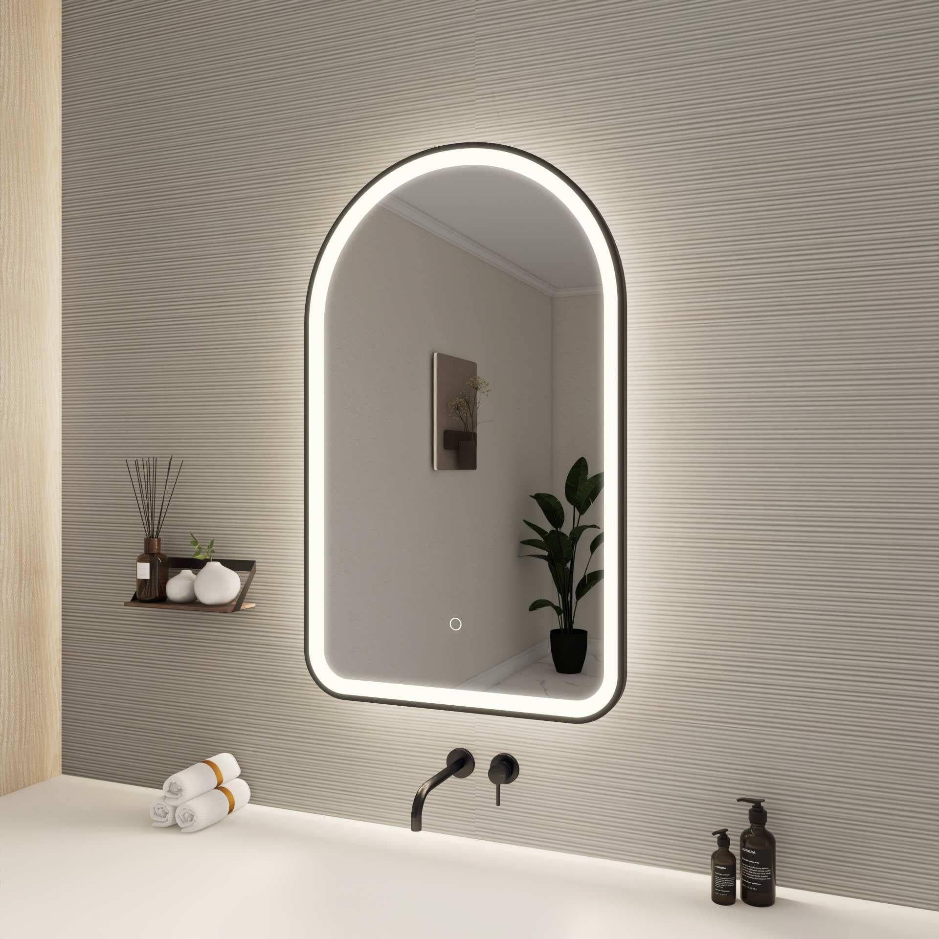 Harmoni 36 Inch Arched LED Lighted Mirror by Elegant Decor