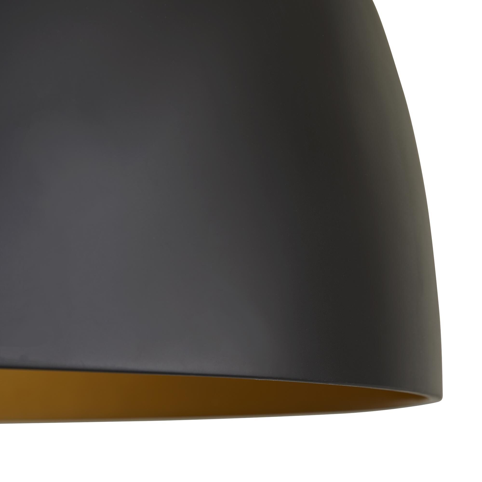 Shown in Antique Brass finish and Black Outer - Gold Metallic Inner shade