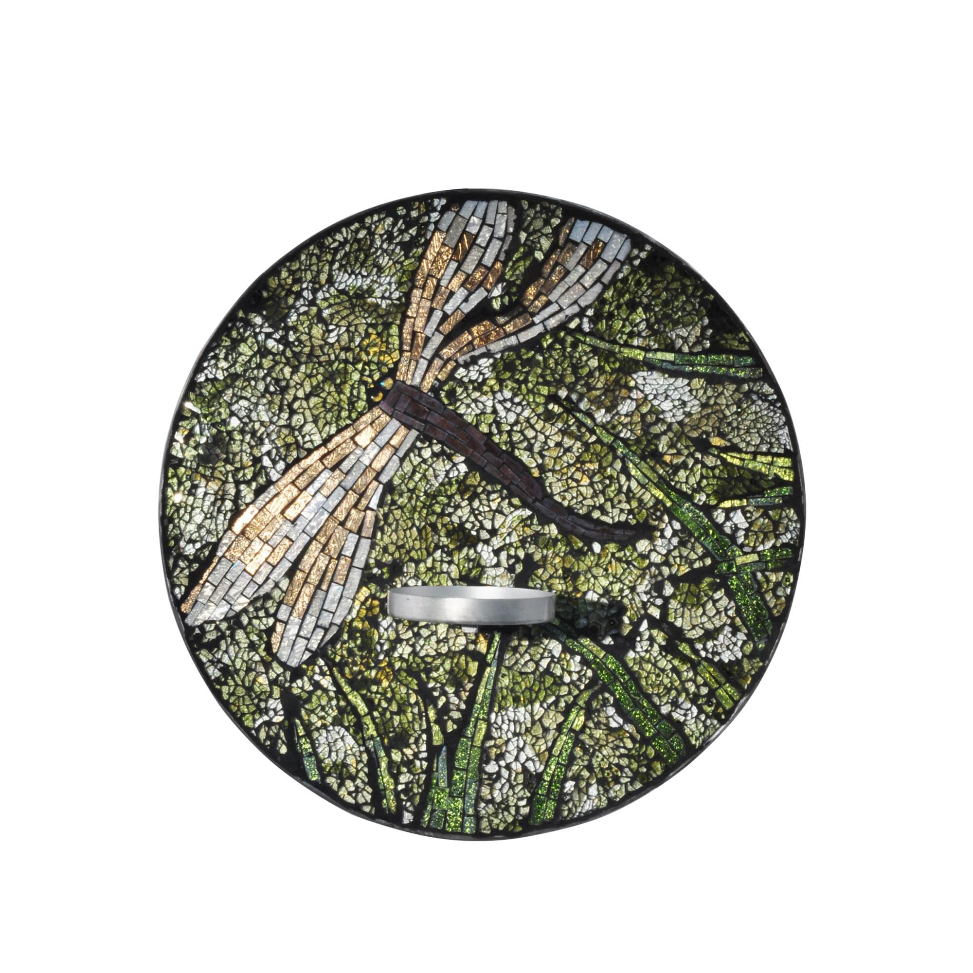 Dragonfly Mosaic Wall Candle Sconce,