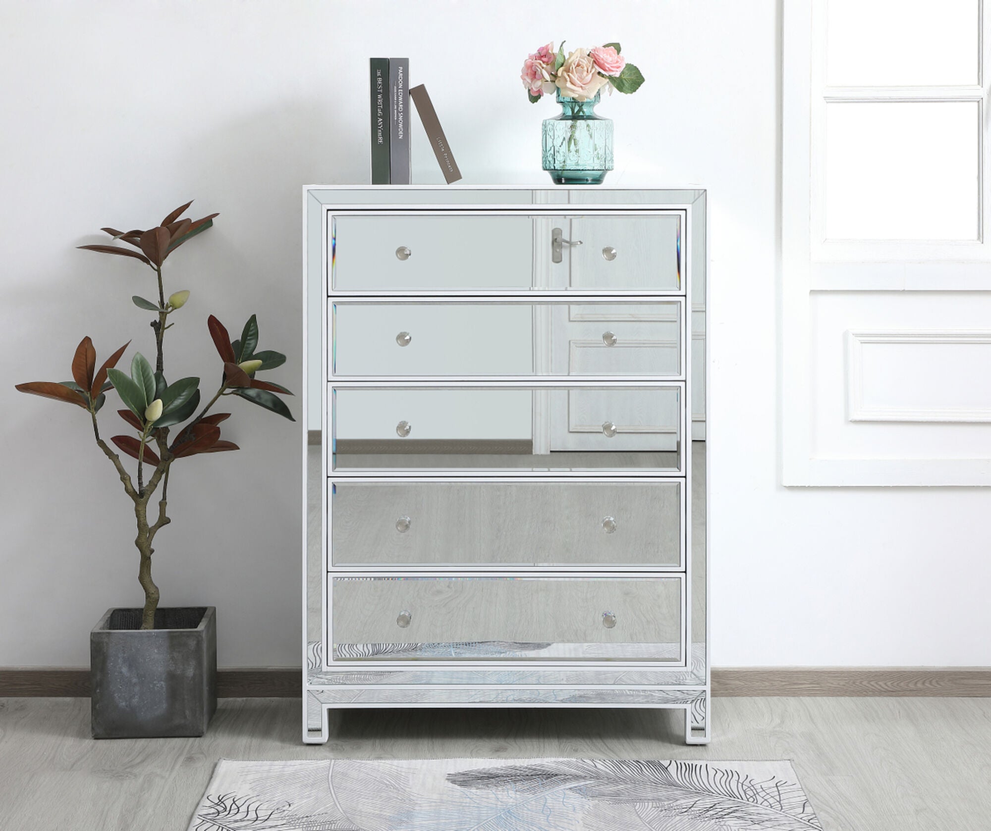Shown in White finish