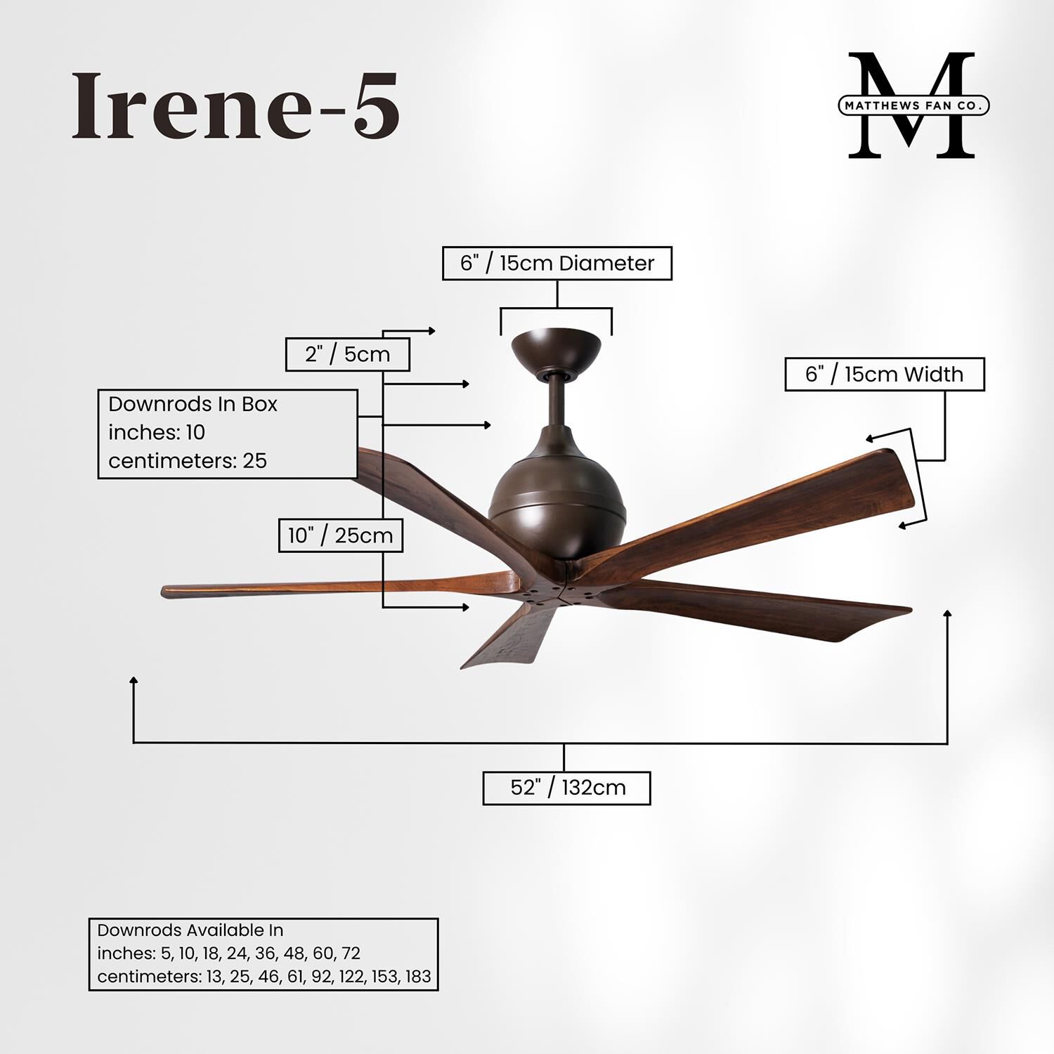 Irene 52 Inch Ceiling Fan by Matthews Fan Company