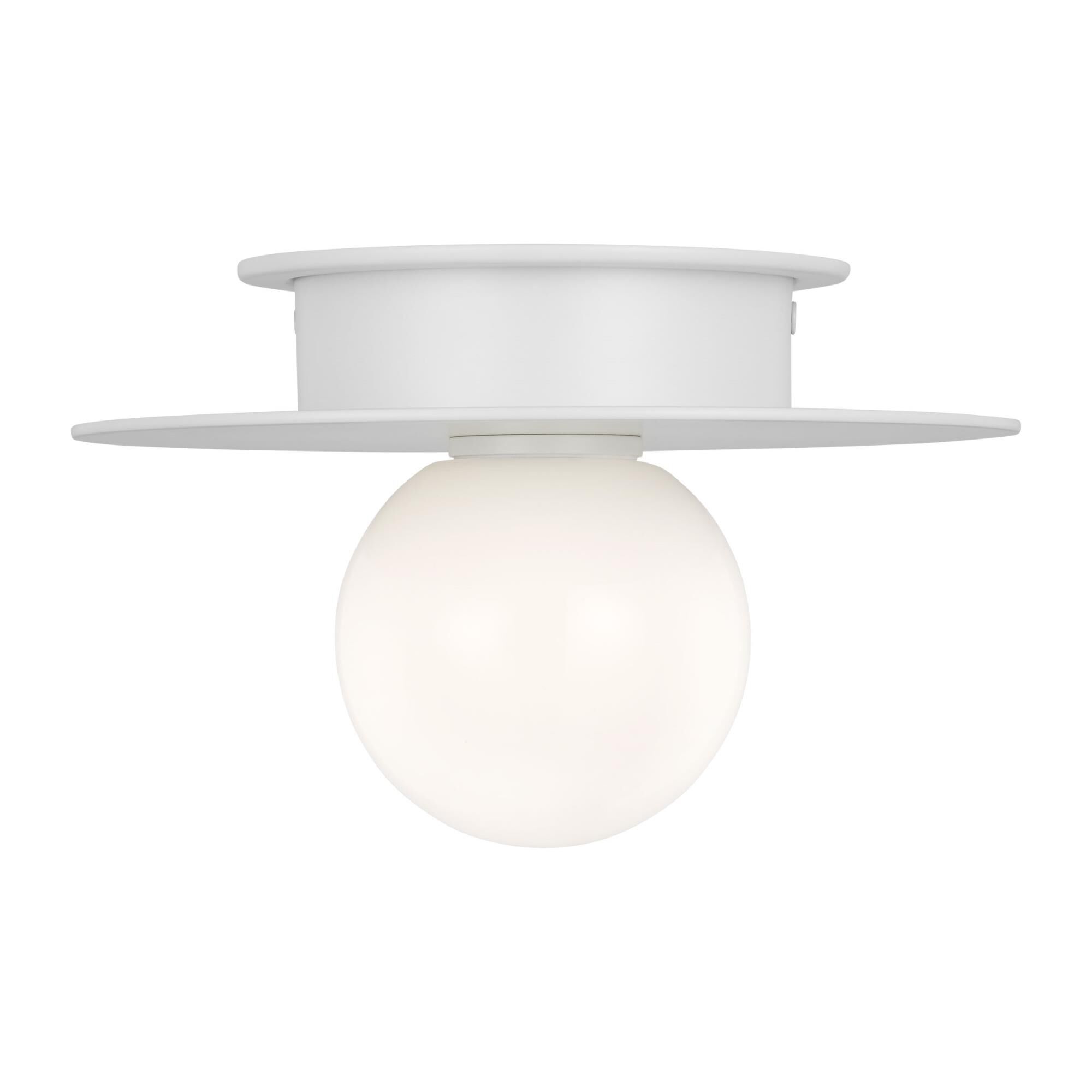 Shown in Matte White finish and Milk glass