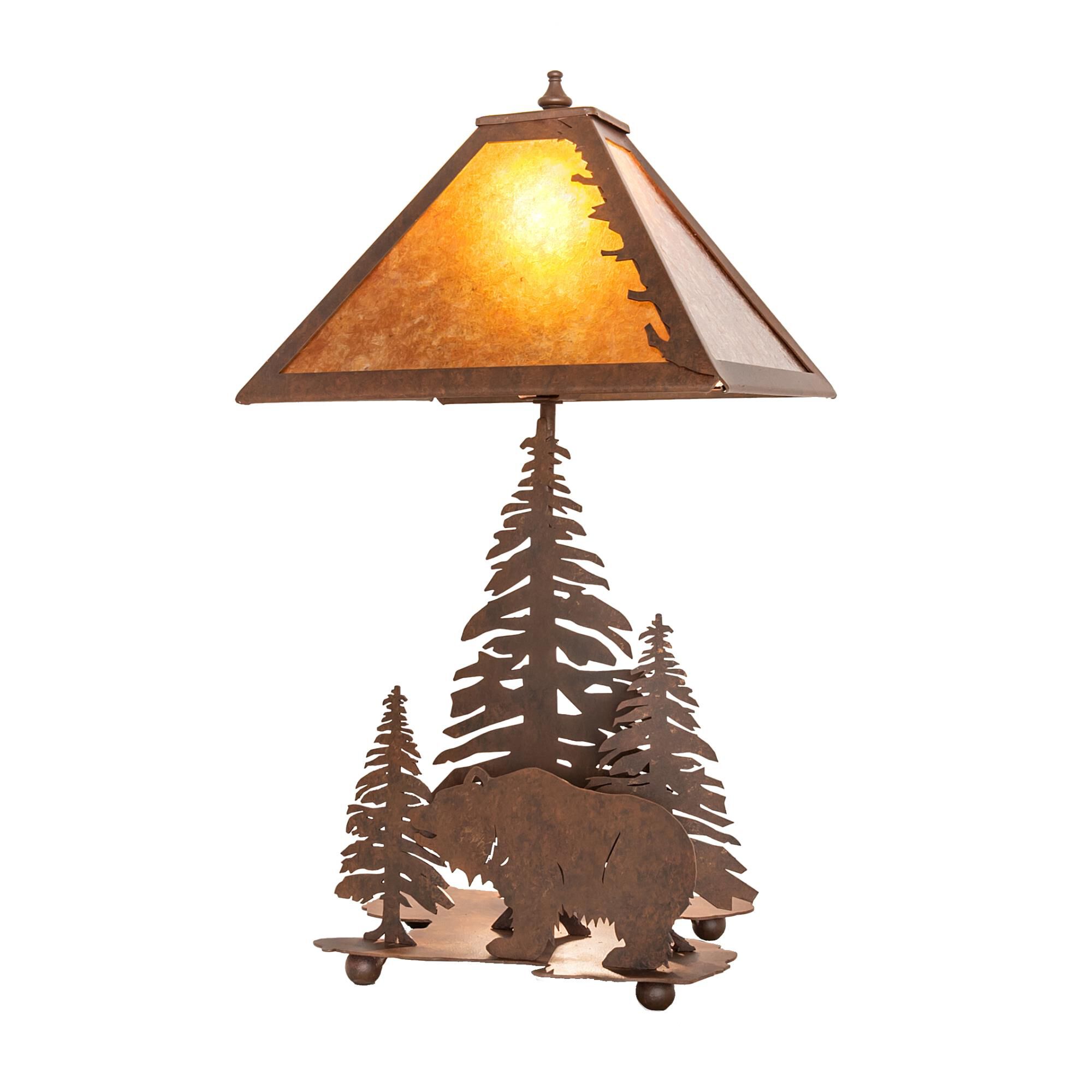 Grizzly Bear Through The Trees 21 Inch Table Lamp by Meyda Lighting