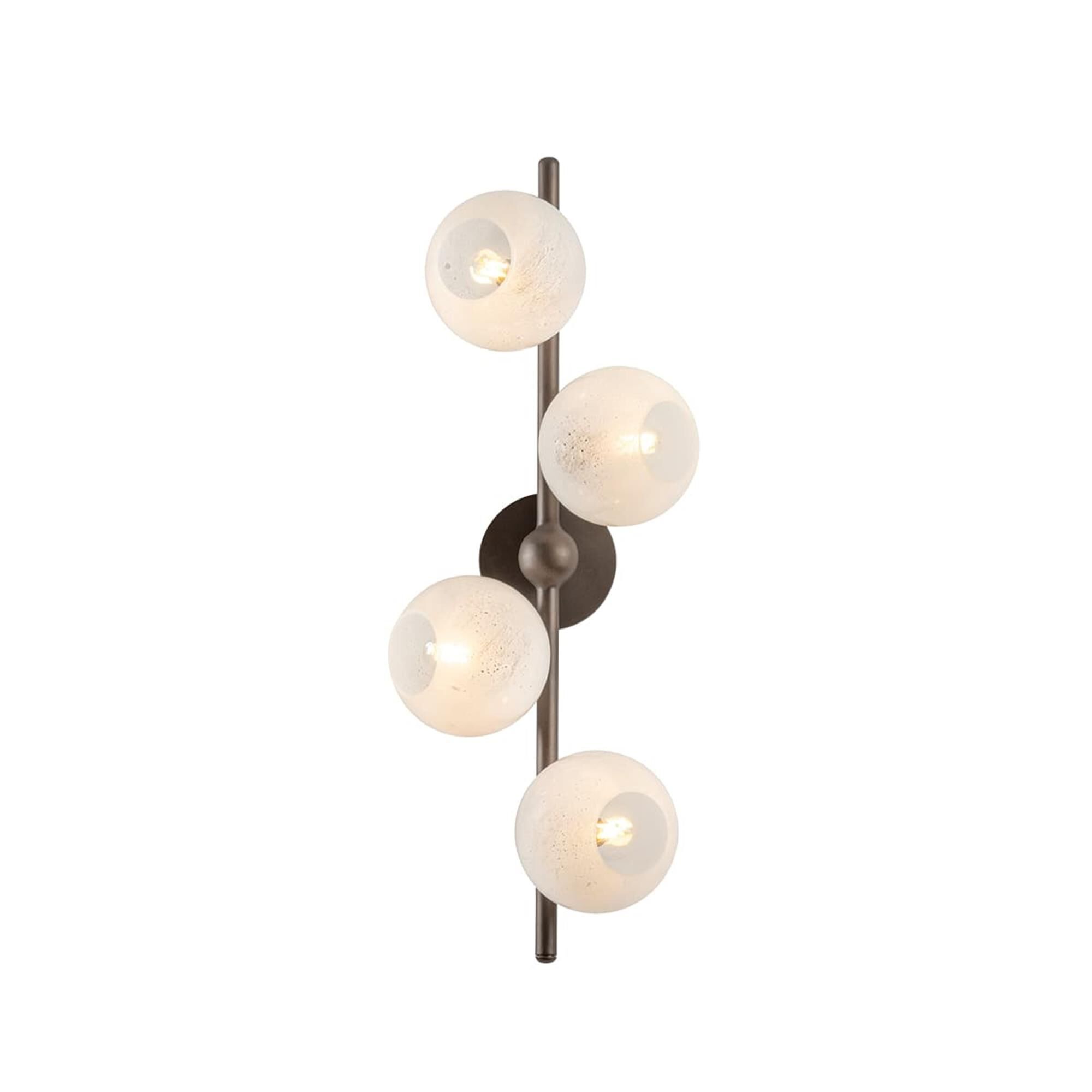 Shown in Bronze Leaf finish and Seeded Cloud shade
