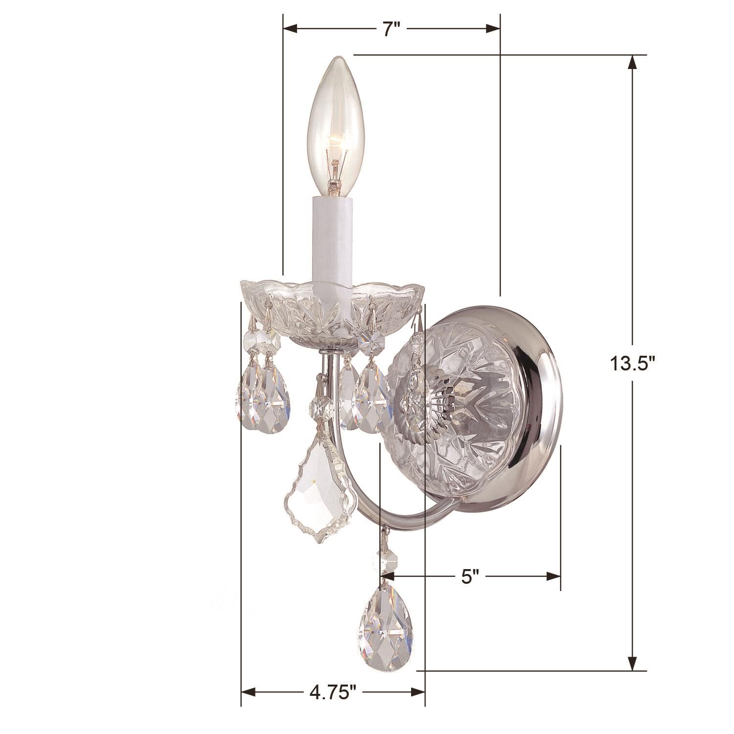 Crystorama Imperial 13 Inch Wall Sconce