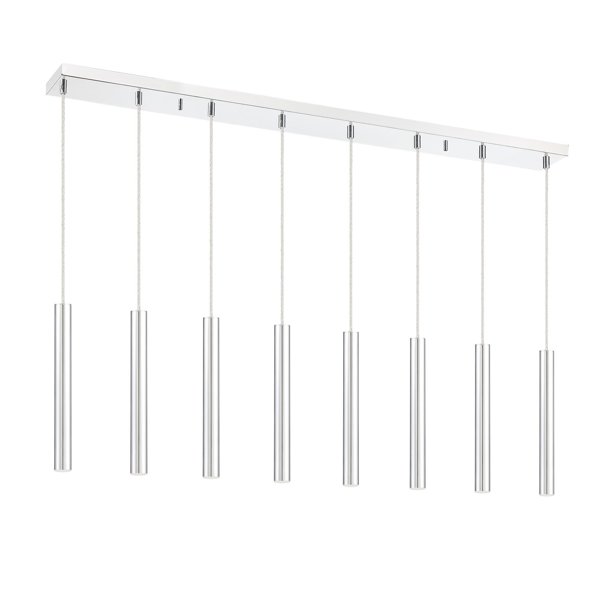 Shown in Chrome finish and Steel glass and Steel shade