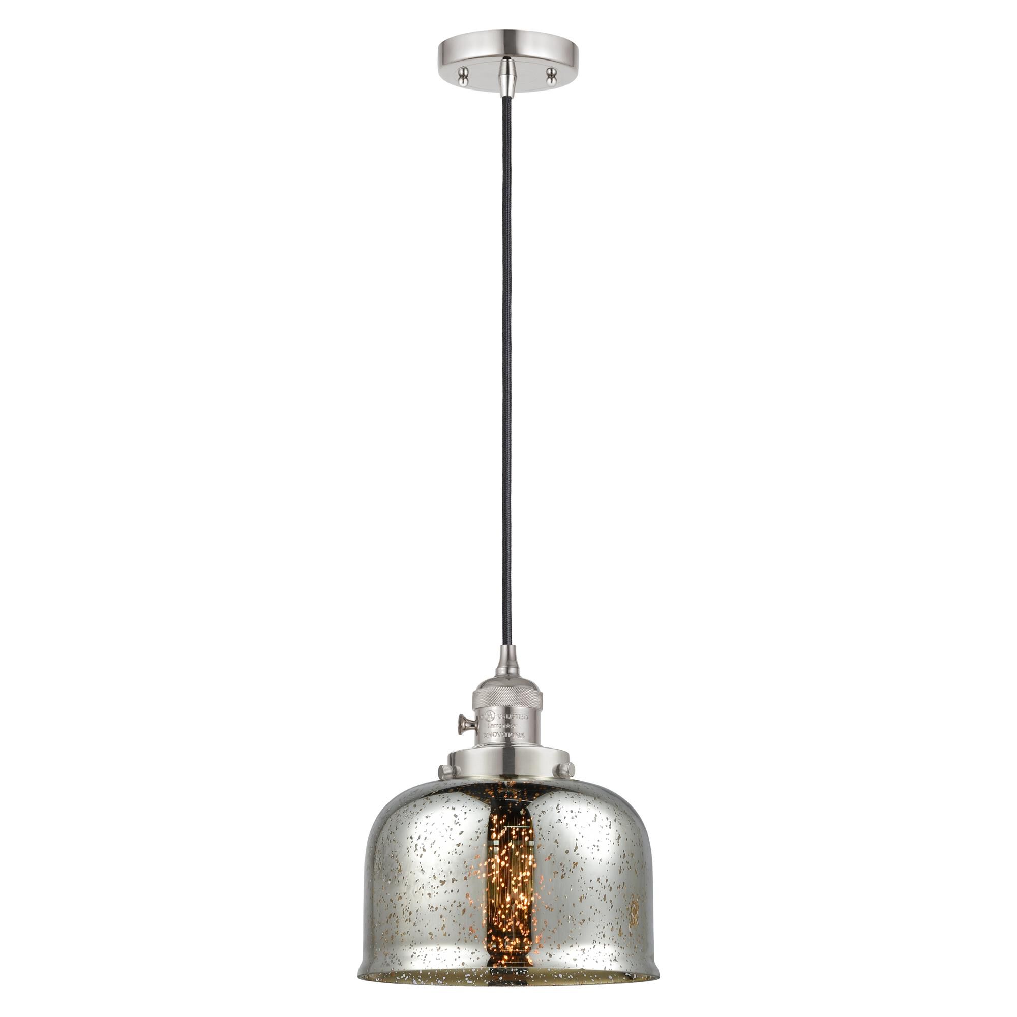 Shown in Polished Nickel finish and Silver Plated Mercury glass