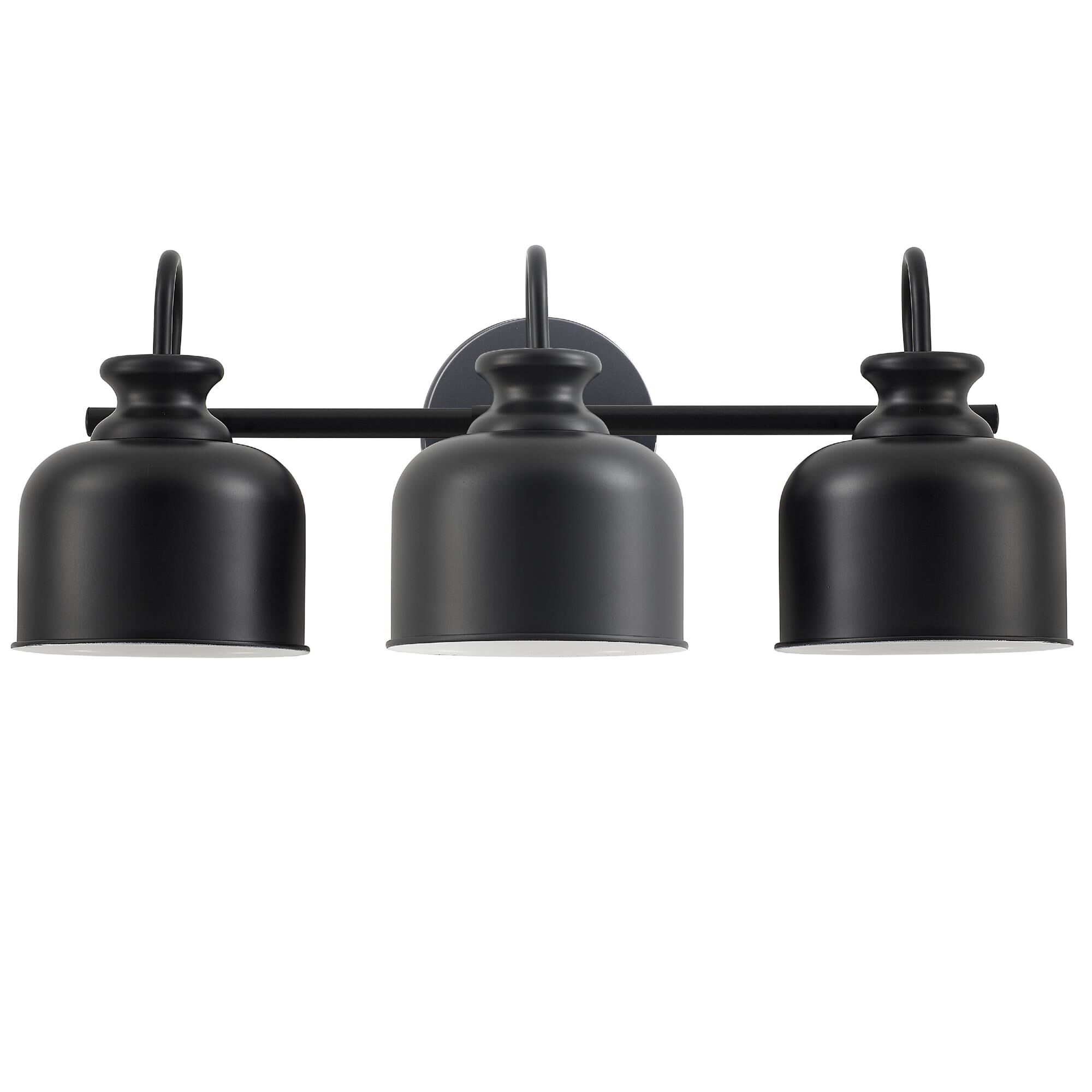 Shown in Matte Black finish and Matte Black shade