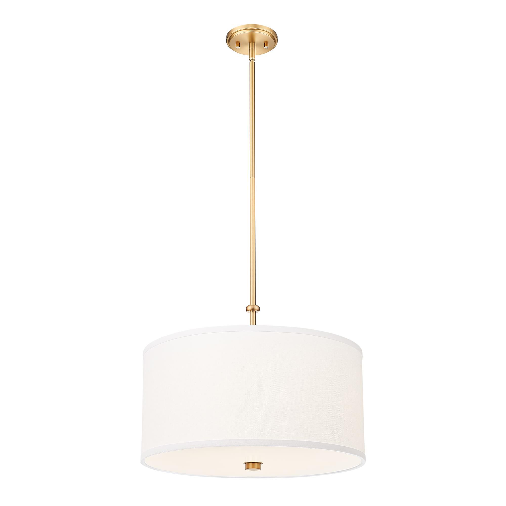 Shown in Modern Gold finish and White glass