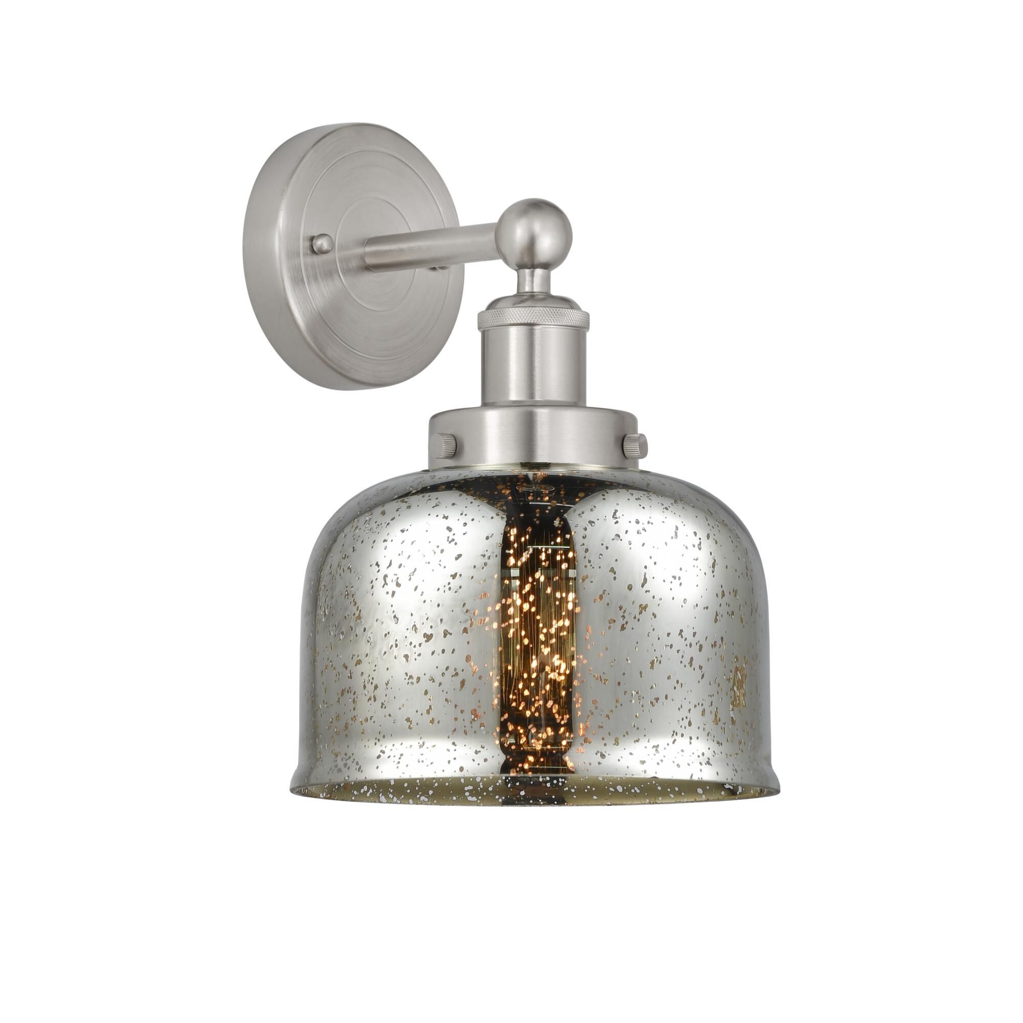 Shown in Brushed Satin Nickel, Mercury finish and Mercury glass and Mercury Glass shade
