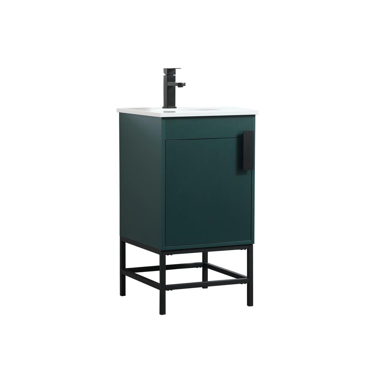 Shown in Green finish and Without Backsplash accent