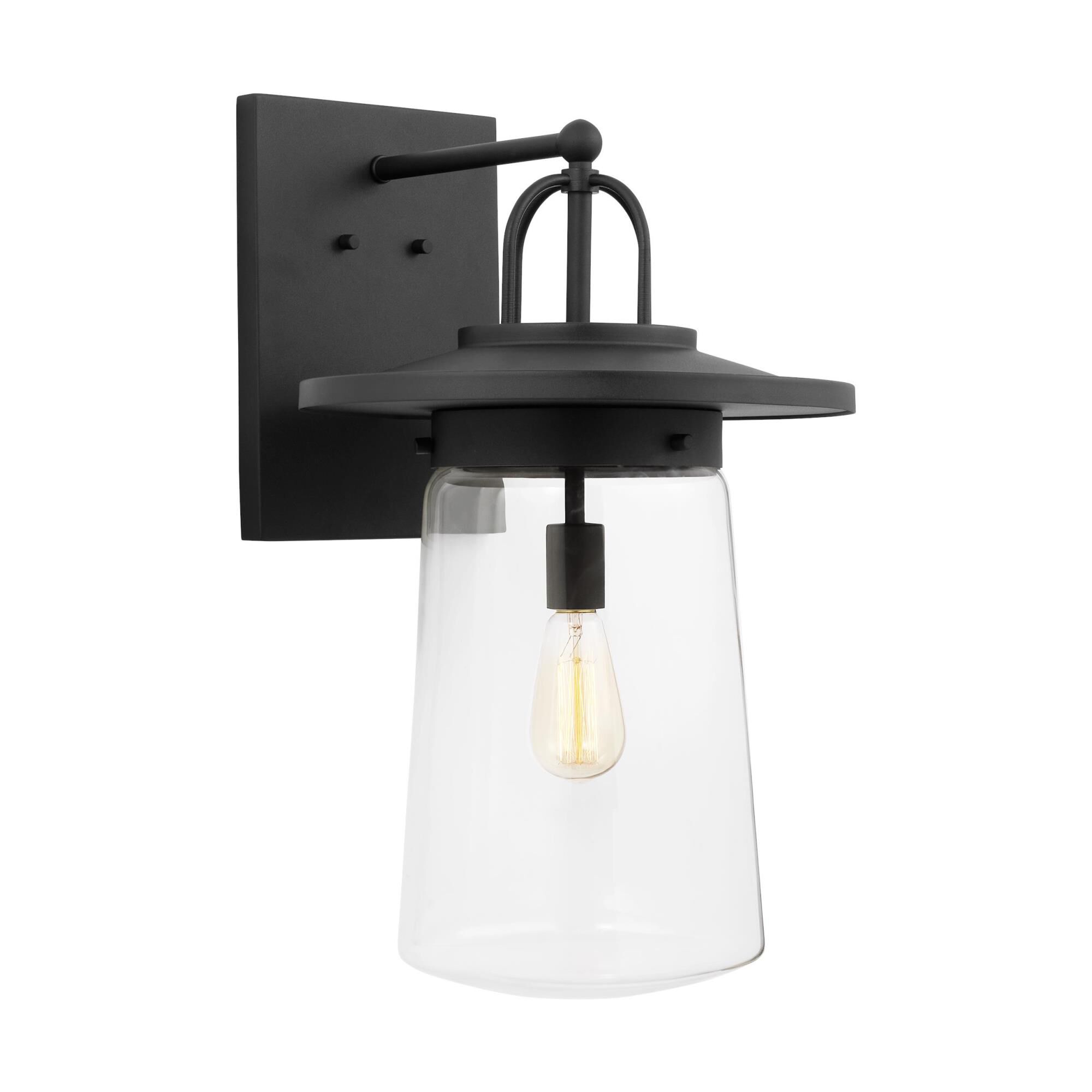 Shown in Black finish and Clear glass and Clear Glass shade