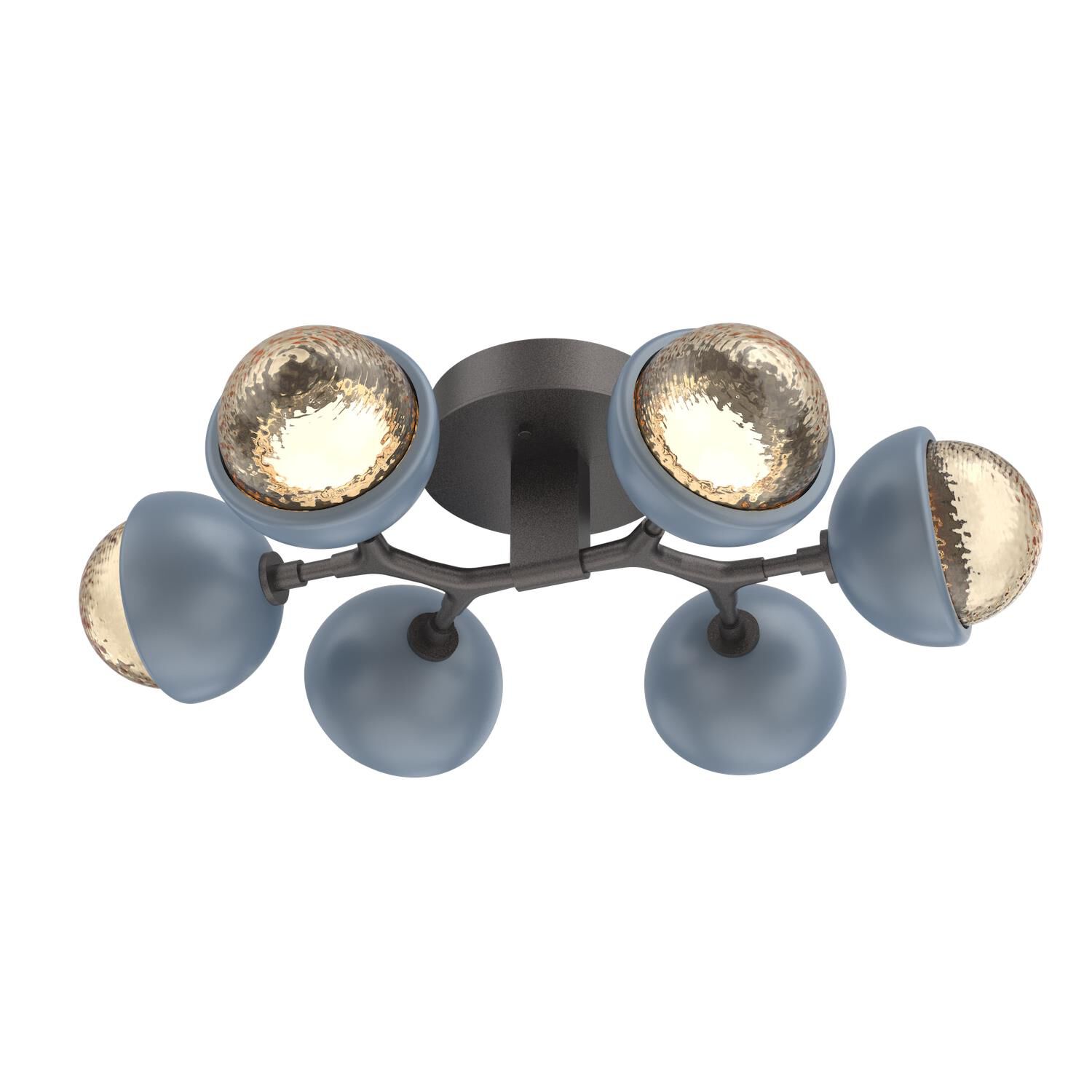Shown in Graphite finish and Amber glass and Poppy Blue accent