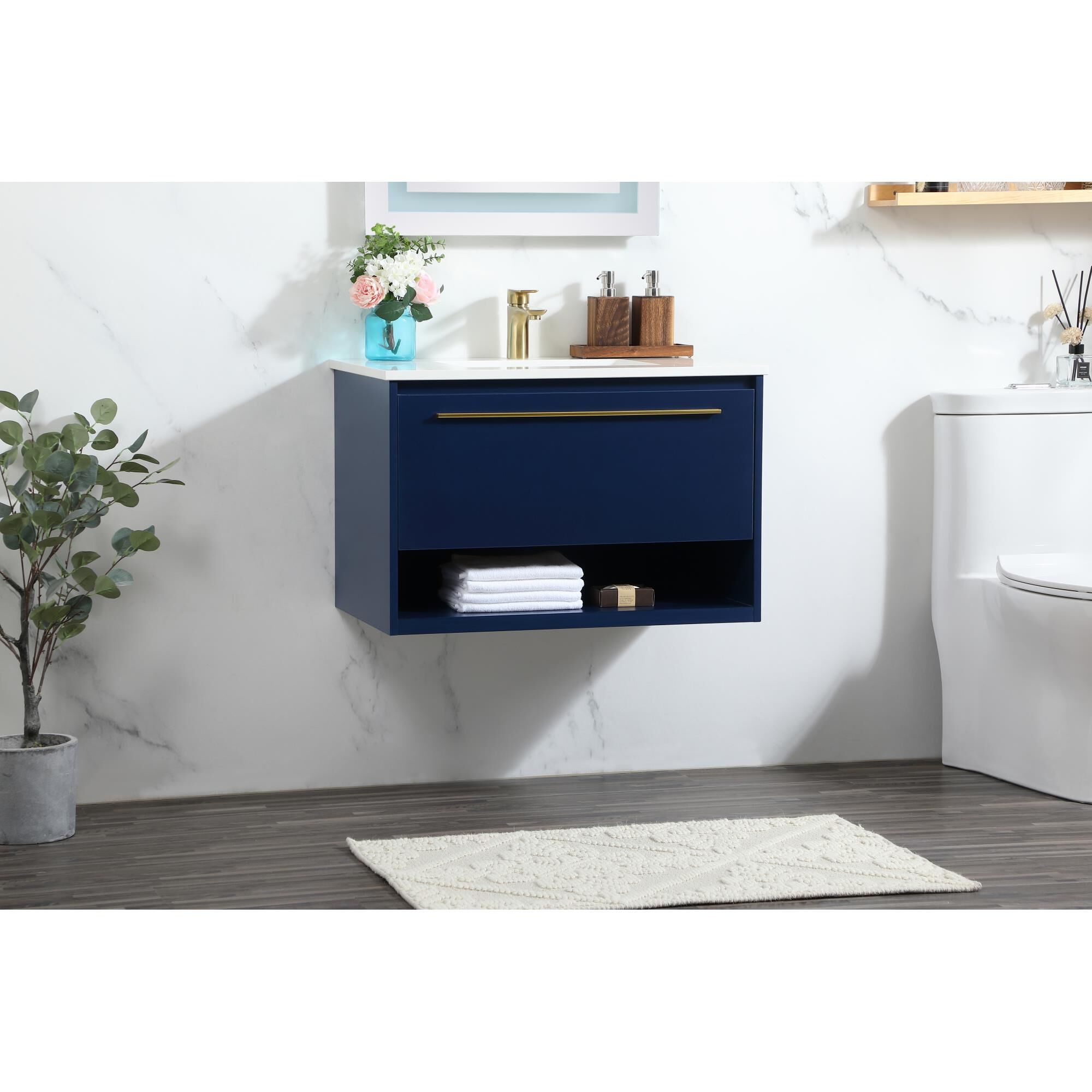 Shown in Blue finish