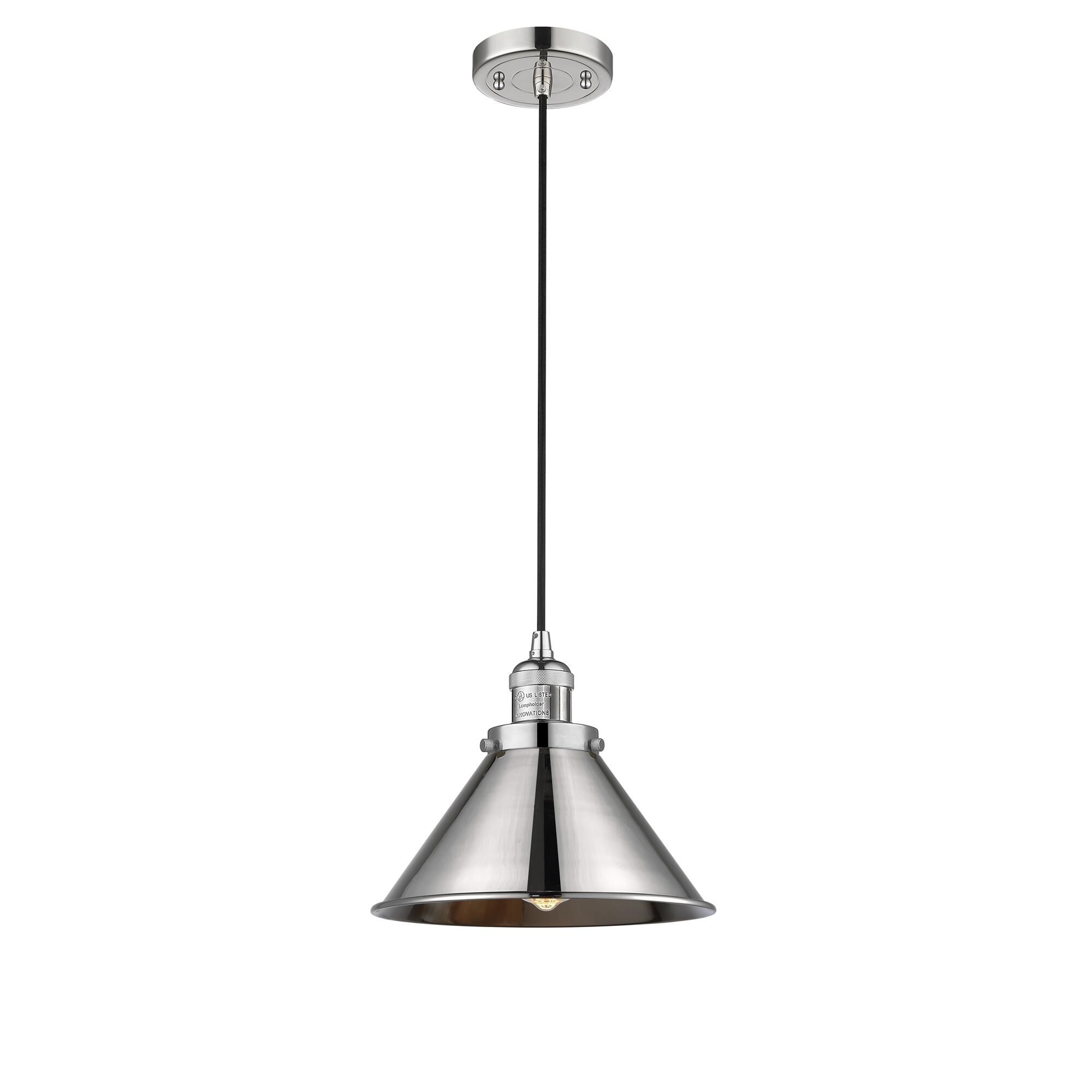 Shown in Polished Nickel finish and Polished Nickel shade