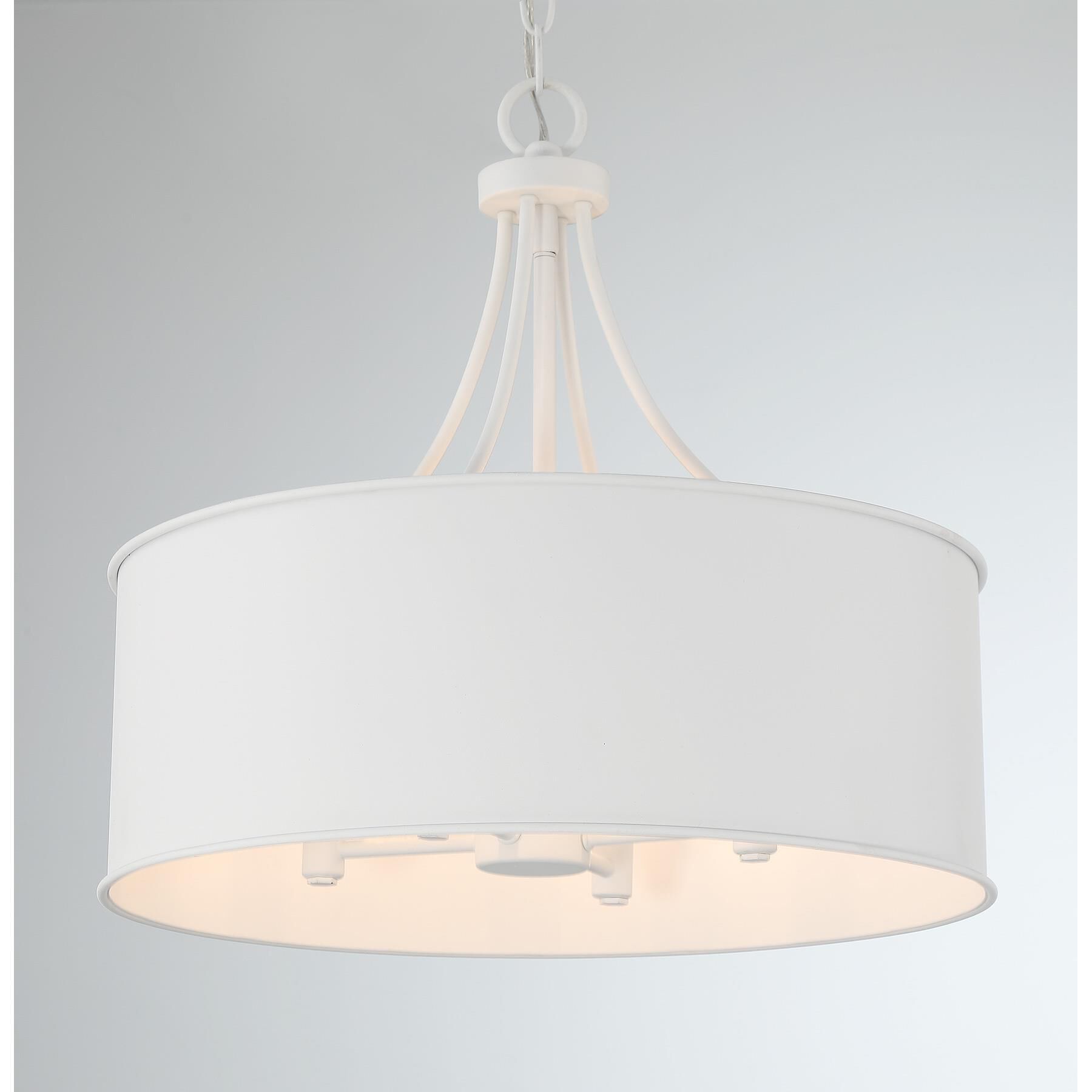 Shown in Bisque White finish and Metal shade