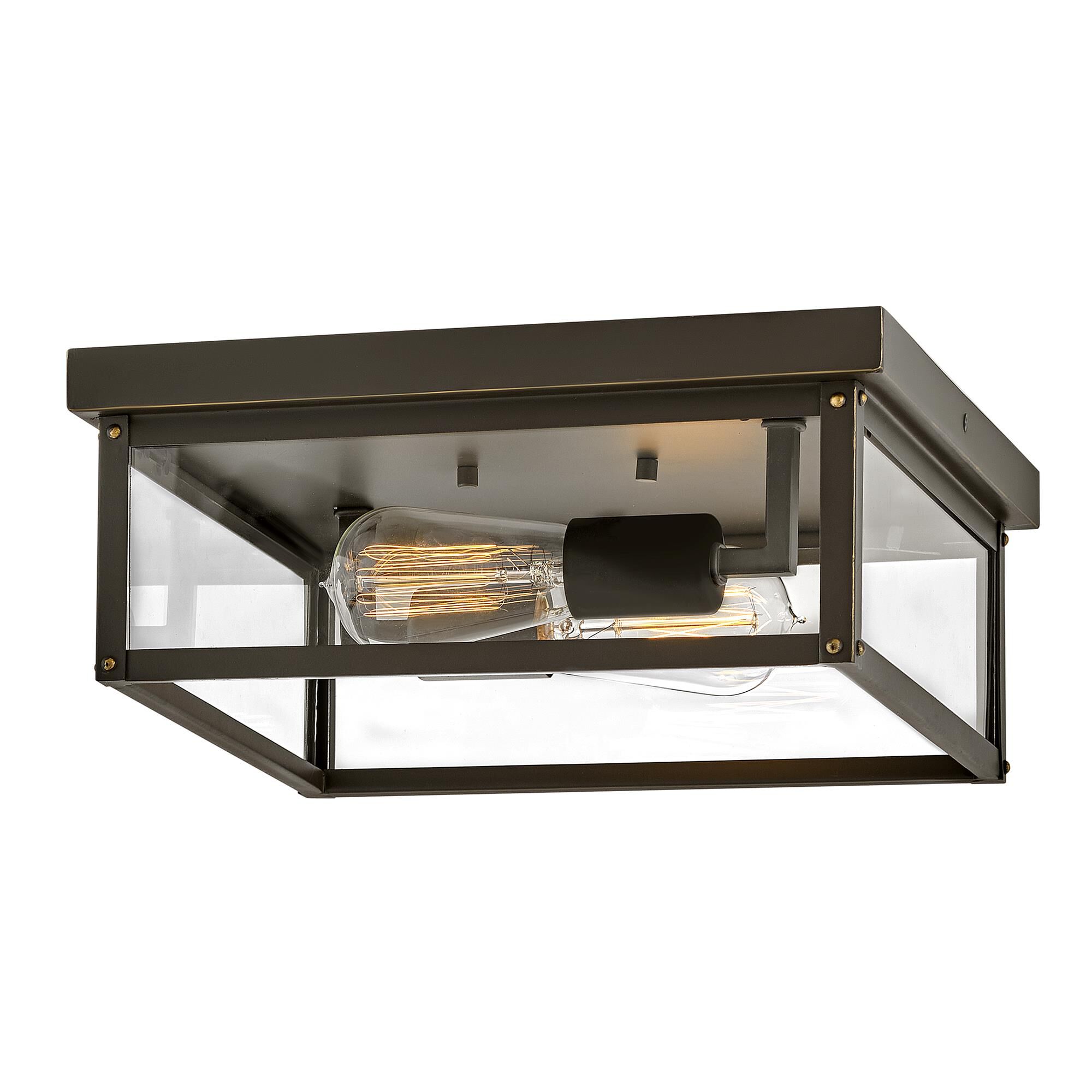 Beckham 12 Inch 2 Light Outdoor Flush Mount,