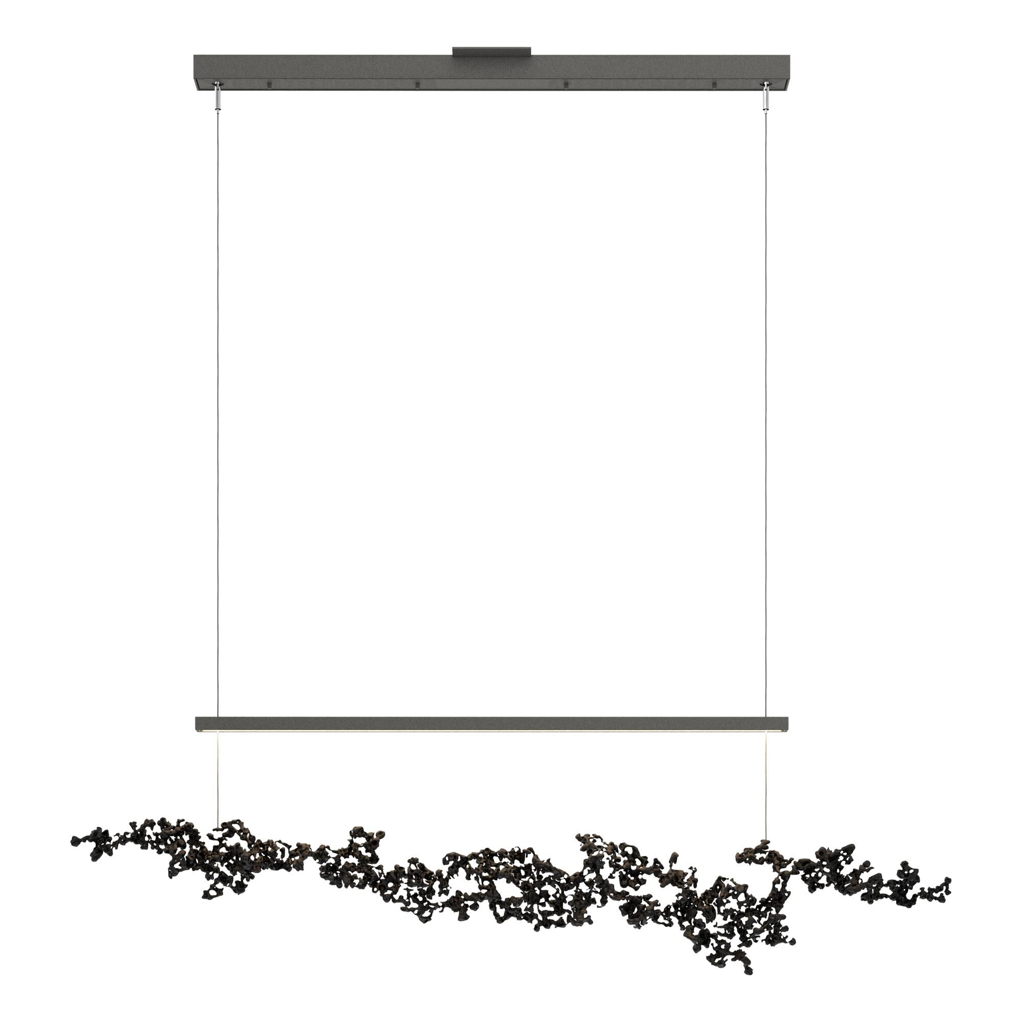 Shown in Natural Iron finish and Black Aluminum shade