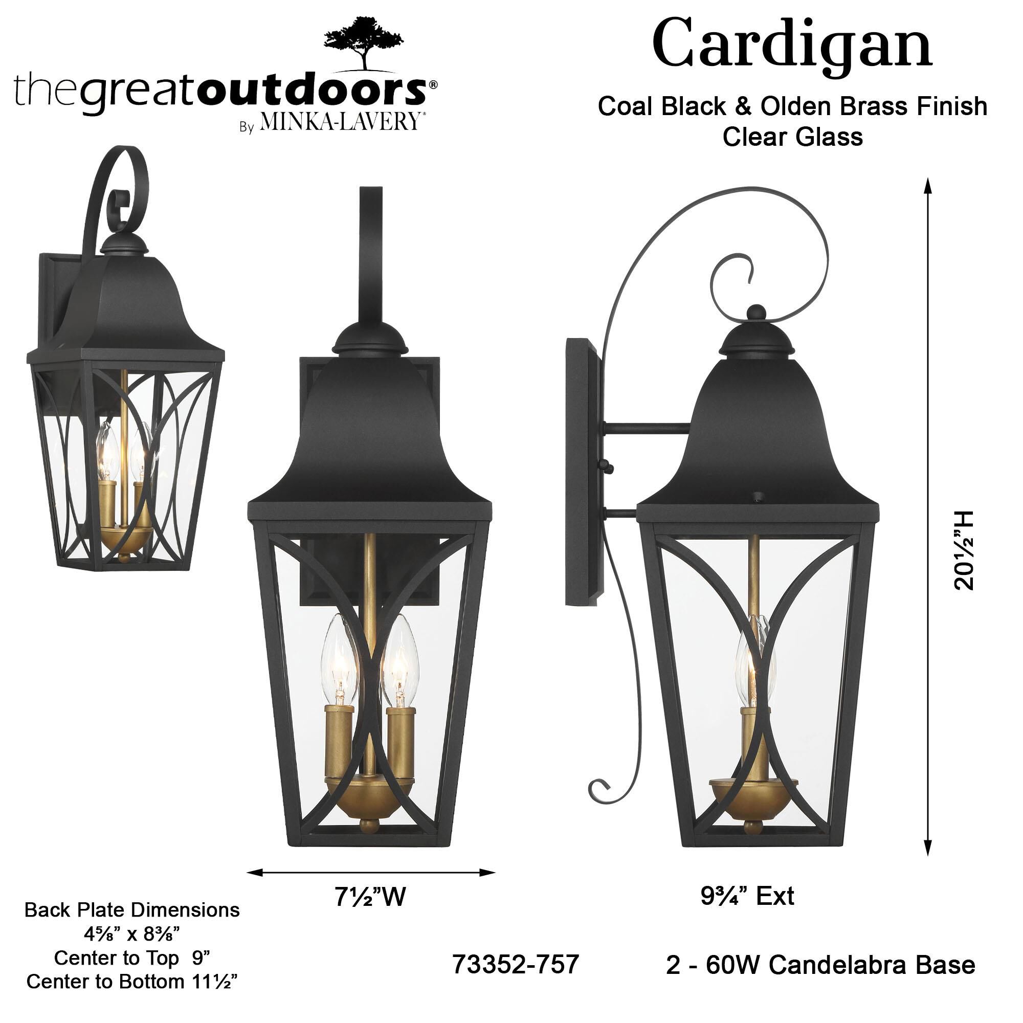 Cardigan 21 Inch Outdoor Wall Light by Minka Lavery