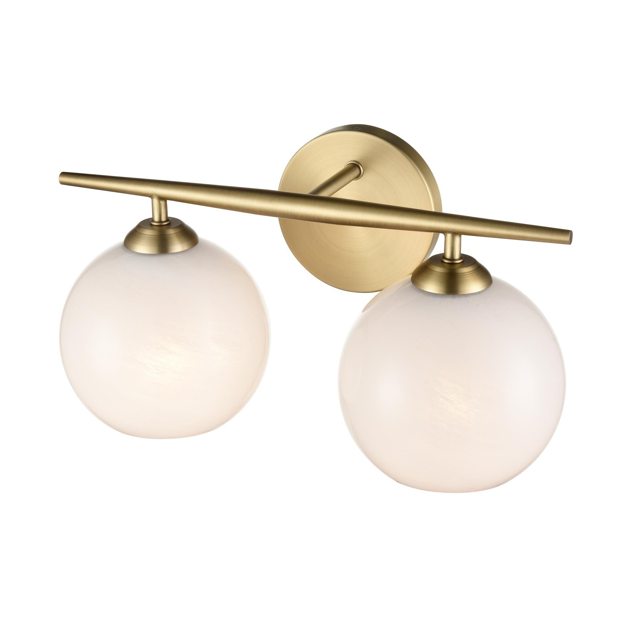 Shown in Vintage Brass finish and White Cloud shade