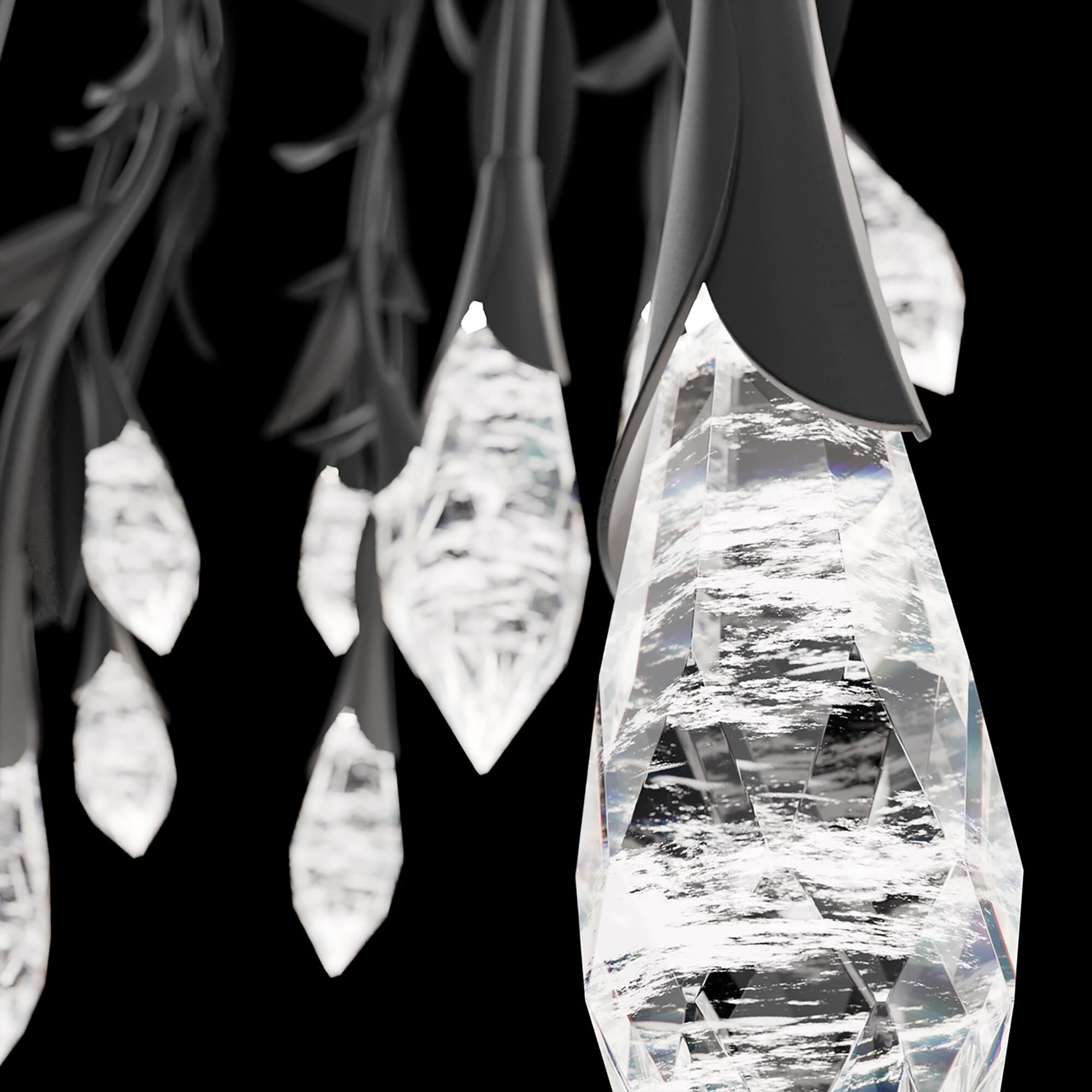 Shown in Black finish and Optic Haze crystal