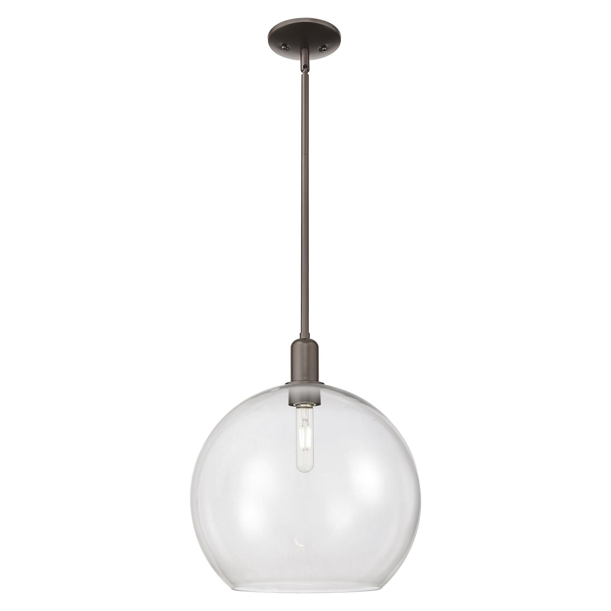 Shown in Oil Rubbed Bronze finish and Clear glass