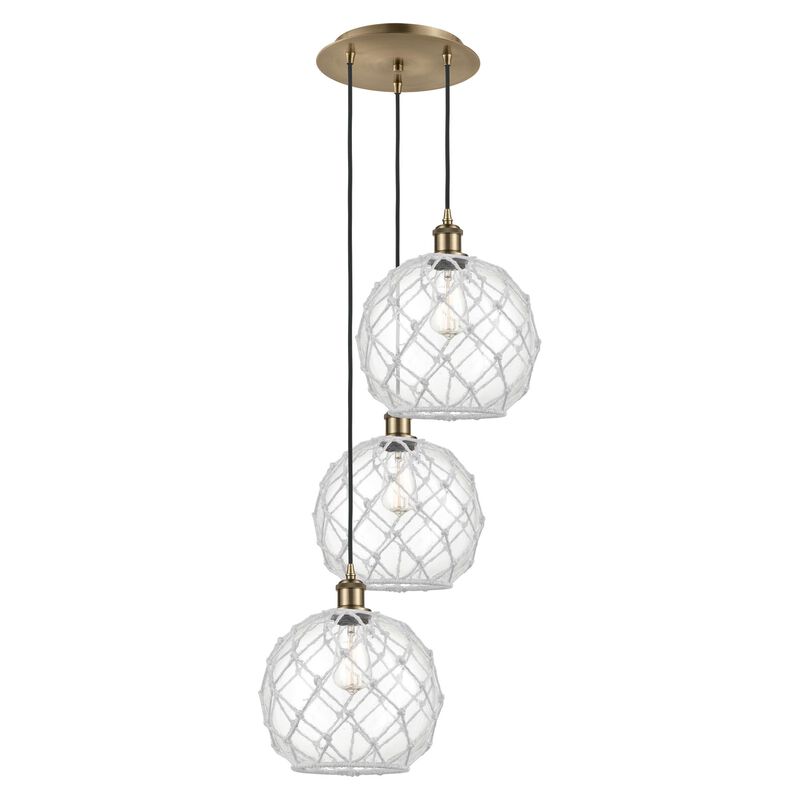 Bruno Marashlian Farmhouse Rope 17 Inch Multi Light Pendant by Innovations Lighting