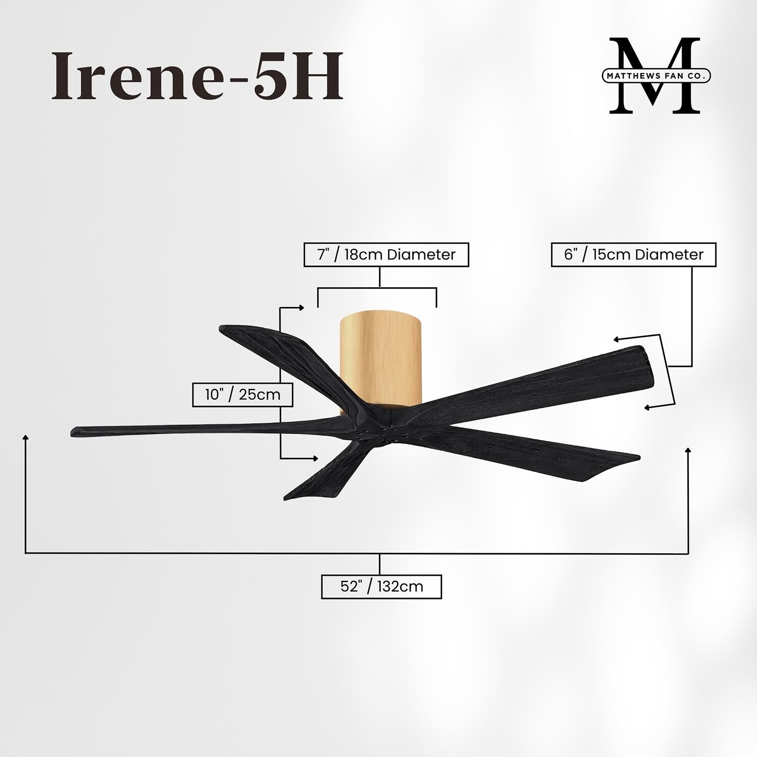 Irene 52 Inch Flush Mount Fan by Matthews Fan Company