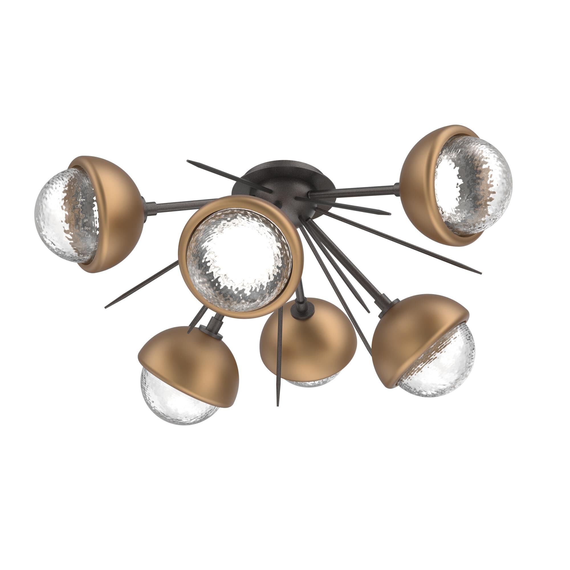 Shown in Graphite finish and Clear glass and Novel Brass accent