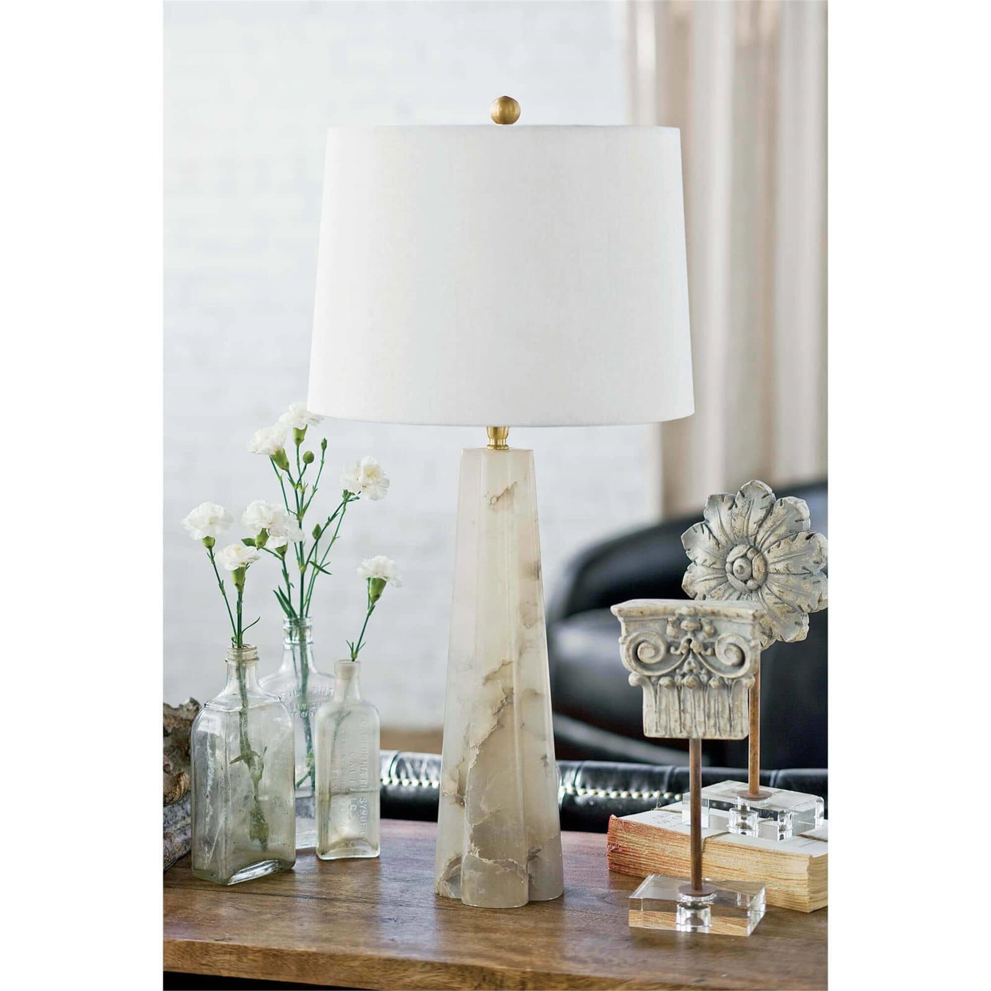 Shown in Natural Stone finish and Linen shade