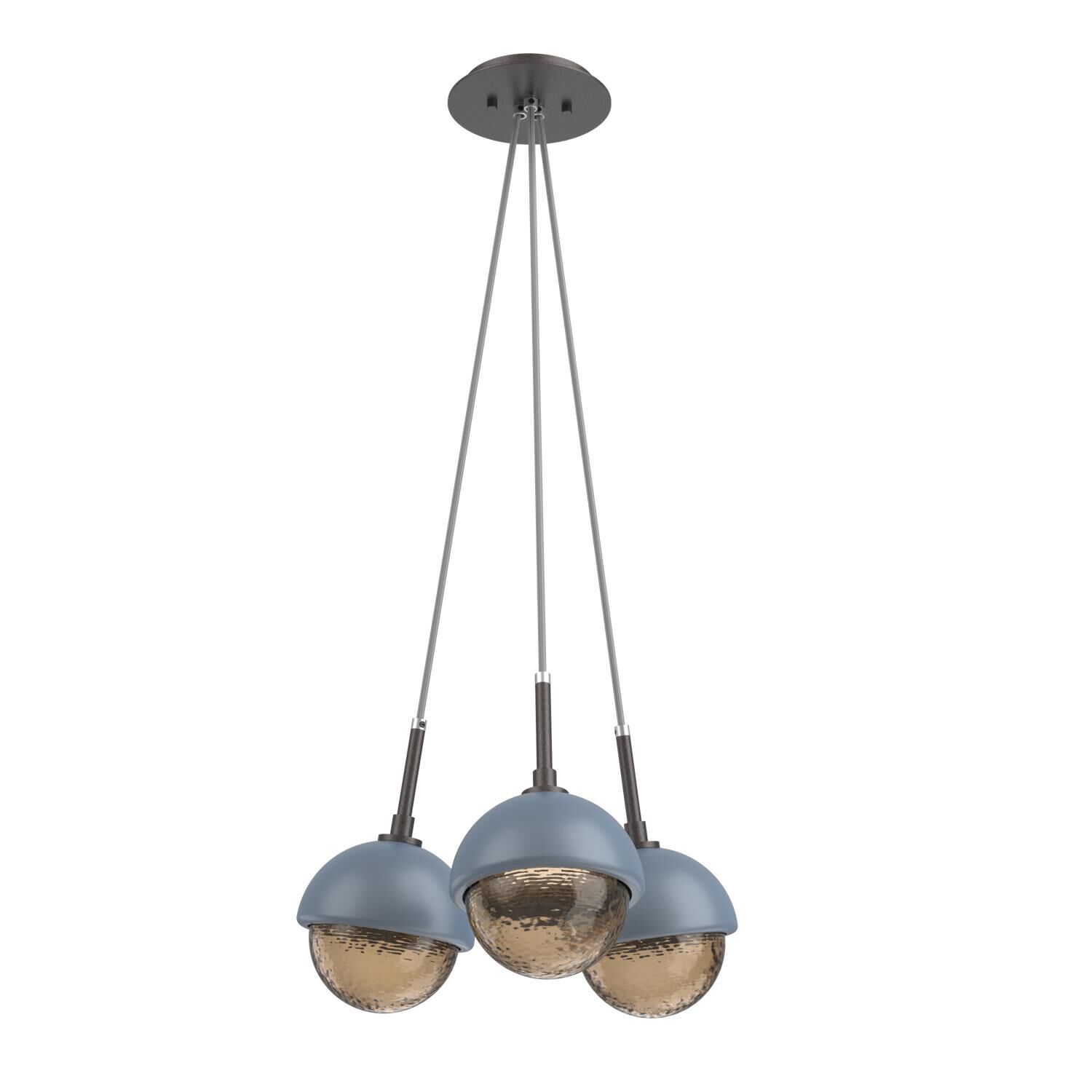 Levi Wilson Cabochon 13 Inch Multi Pendant Light by Hammerton Studio
