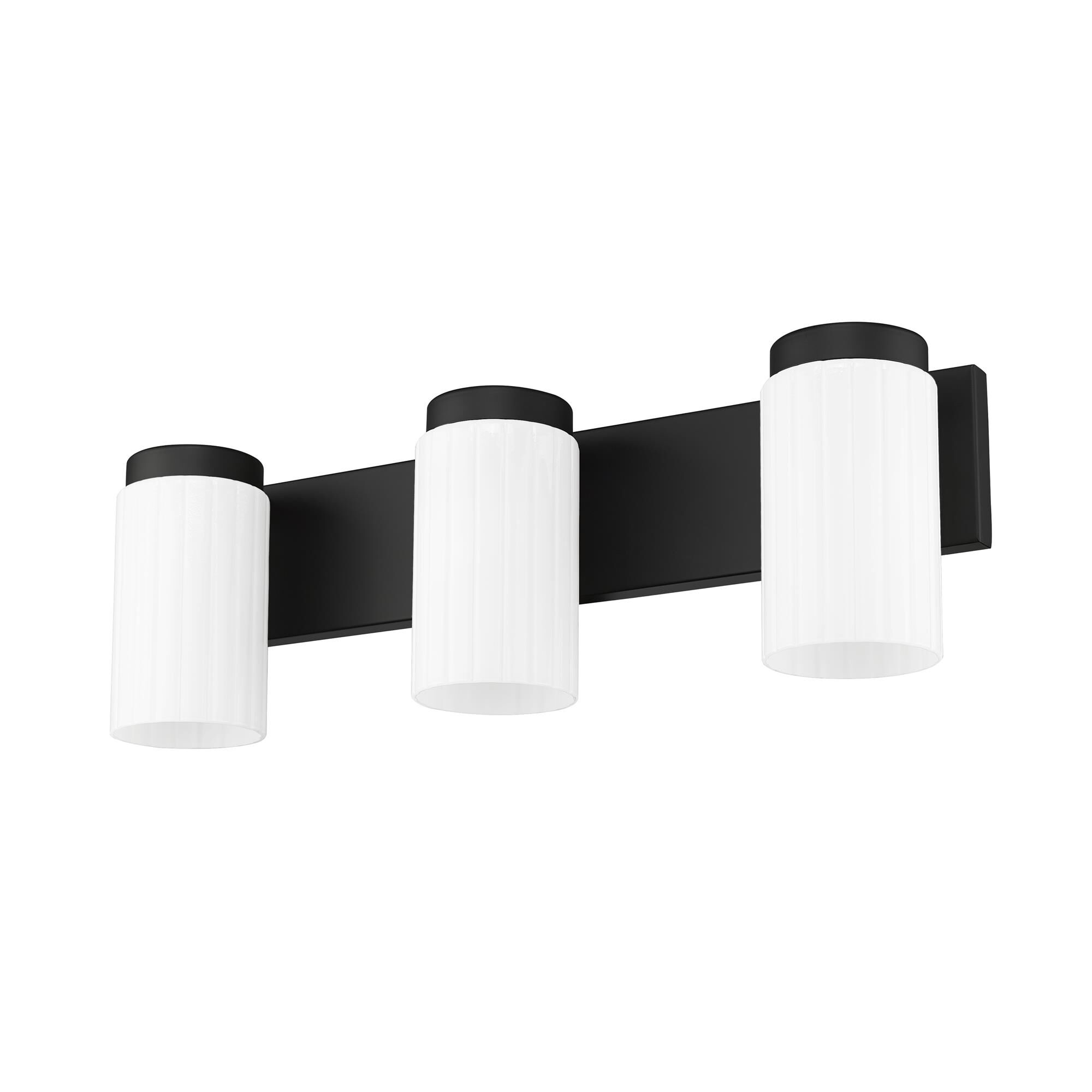 Shown in Matte Black finish and Matte Opal glass and Matte Opal shade