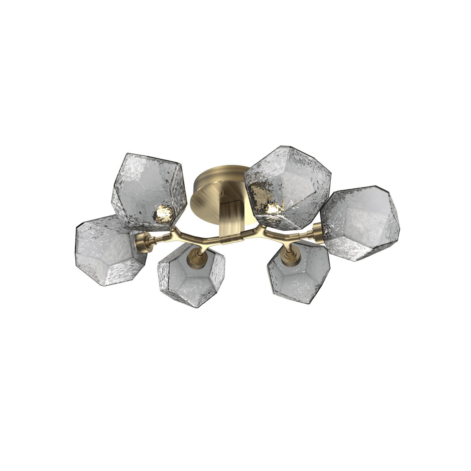 Shown in Heritage Brass finish and Smoke glass