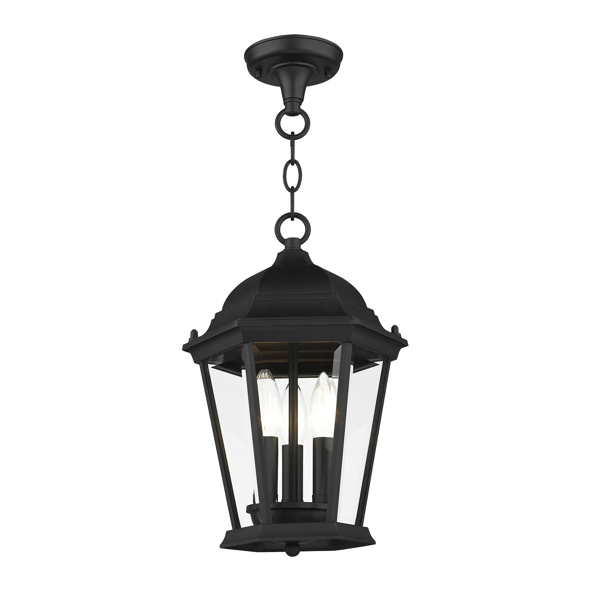Hamilton 14 Inch Tall 3 Light Outdoor Hanging Lantern by Livex Lighting
