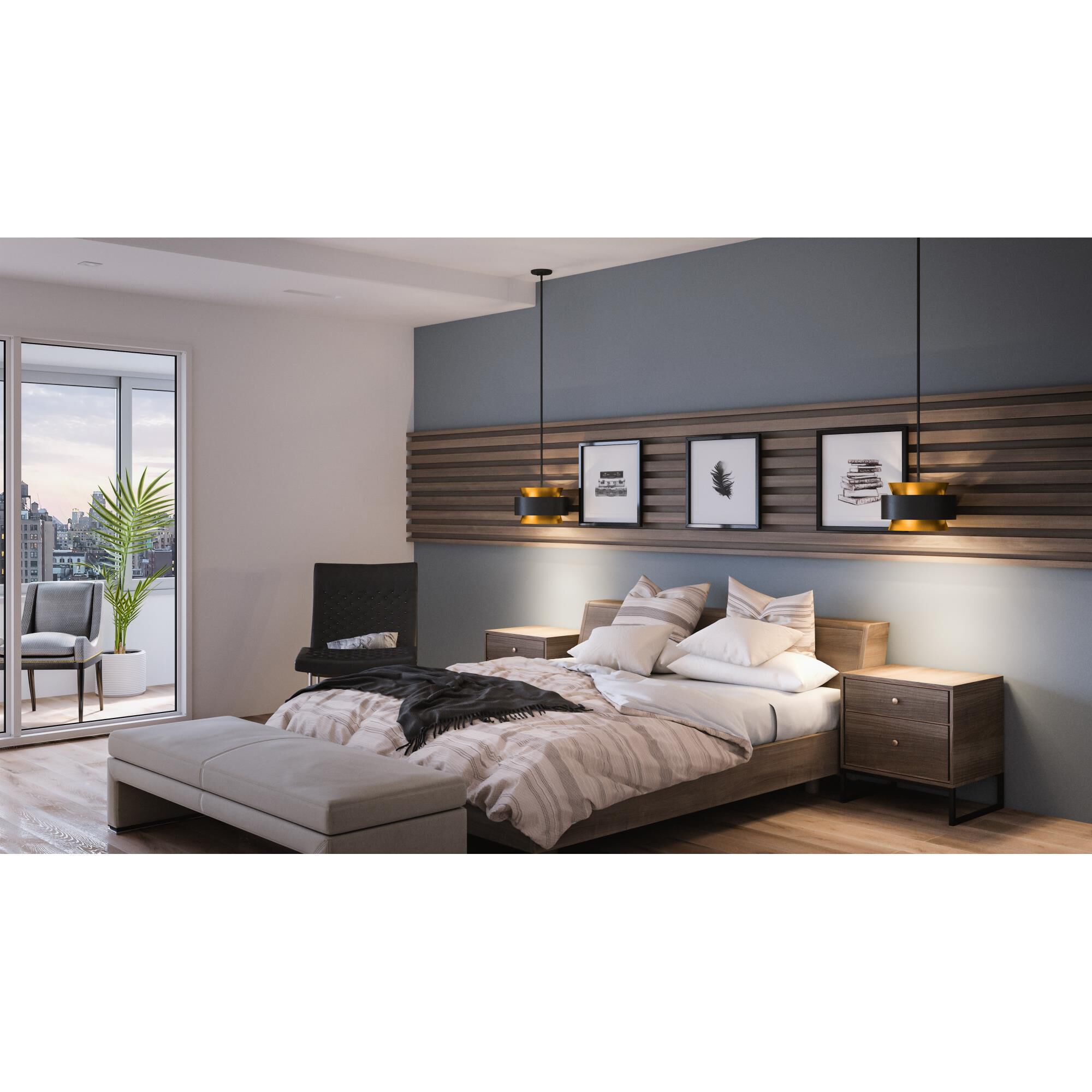 Shown in Earth Black finish and Metal shade