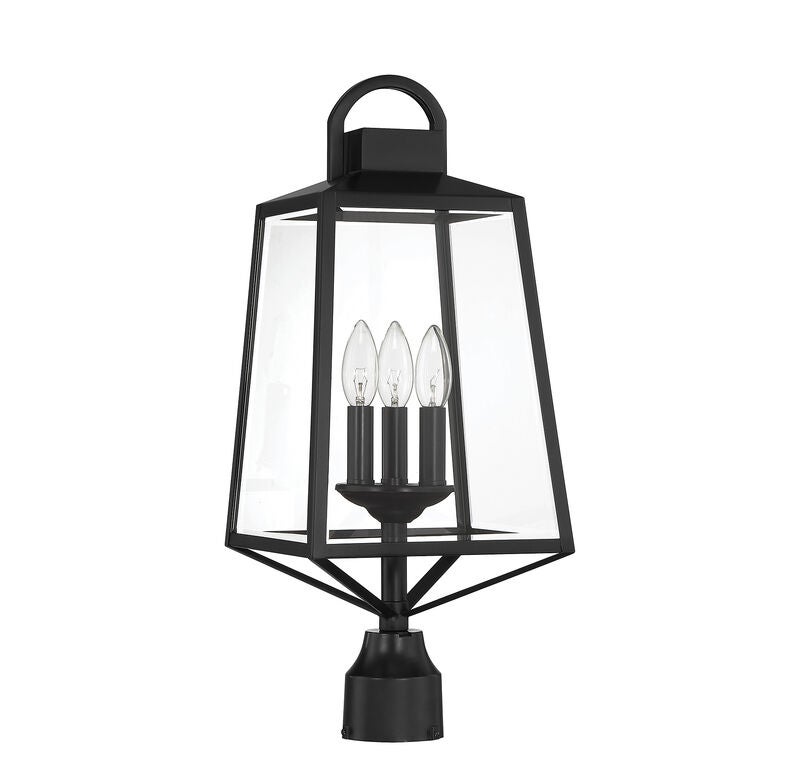 Lighting One Inglewood 22 Inch Tall 3 Light Outdoor Post Lamp by Savoy House
