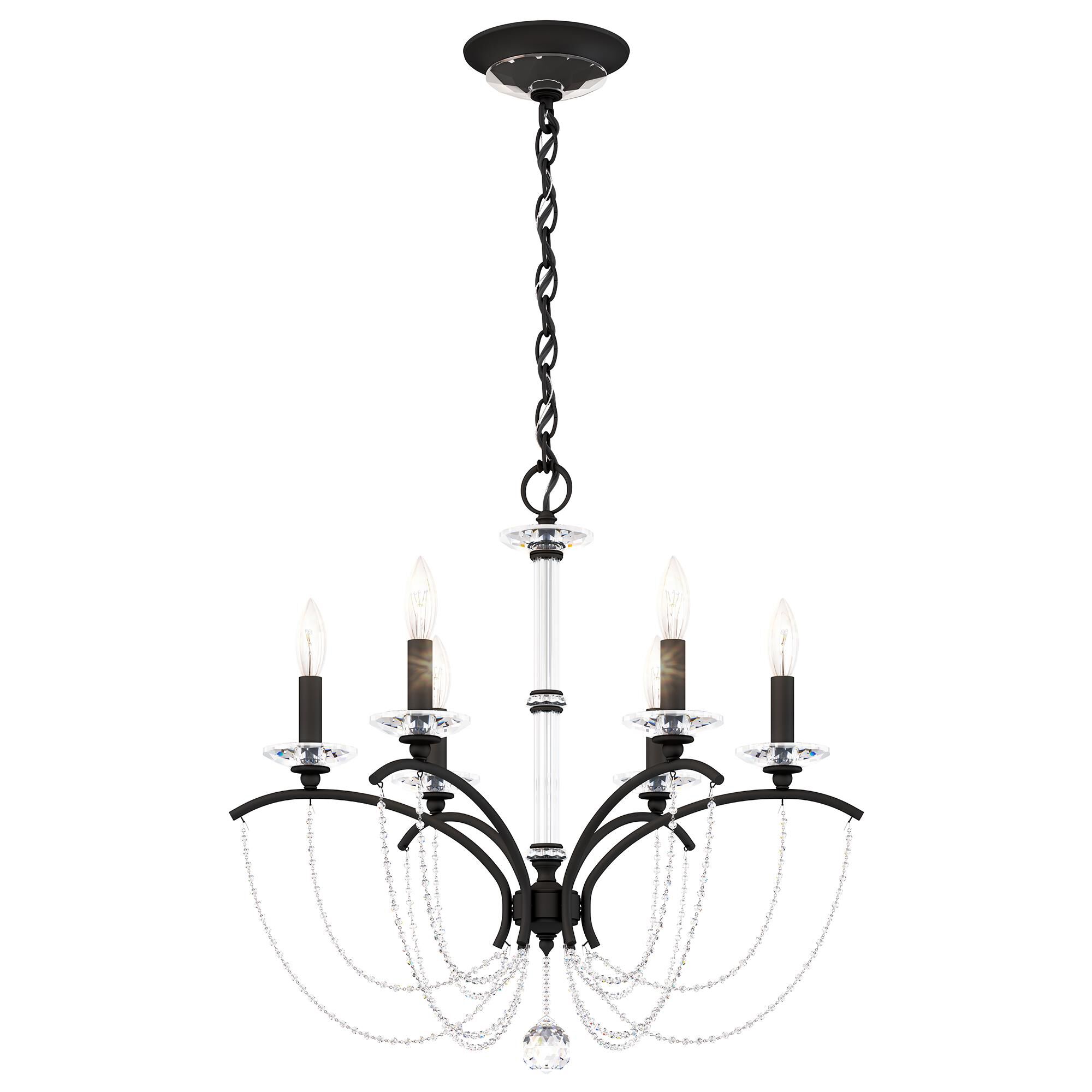 Shown in Black finish and Clear Optic crystal