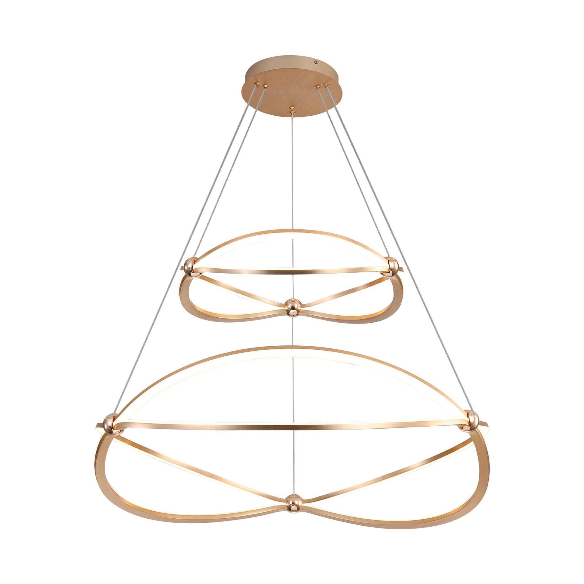 Spirale 32 Inch Chandelier by Golden Lighting
