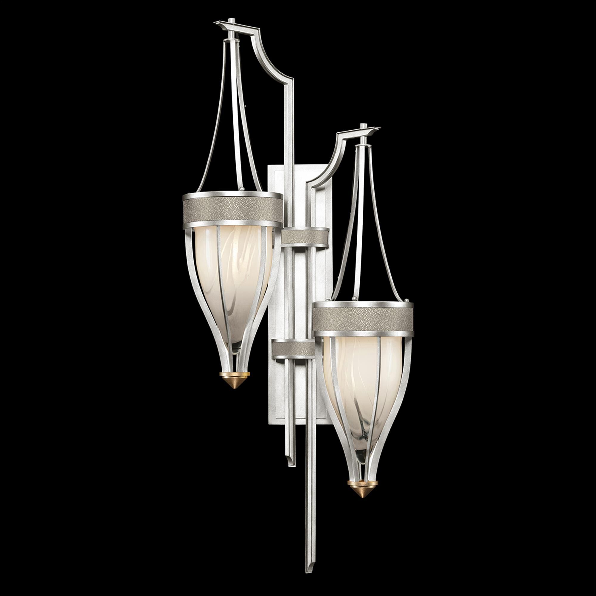Shown in Silver Leaf and Brass  finish and Coco accent