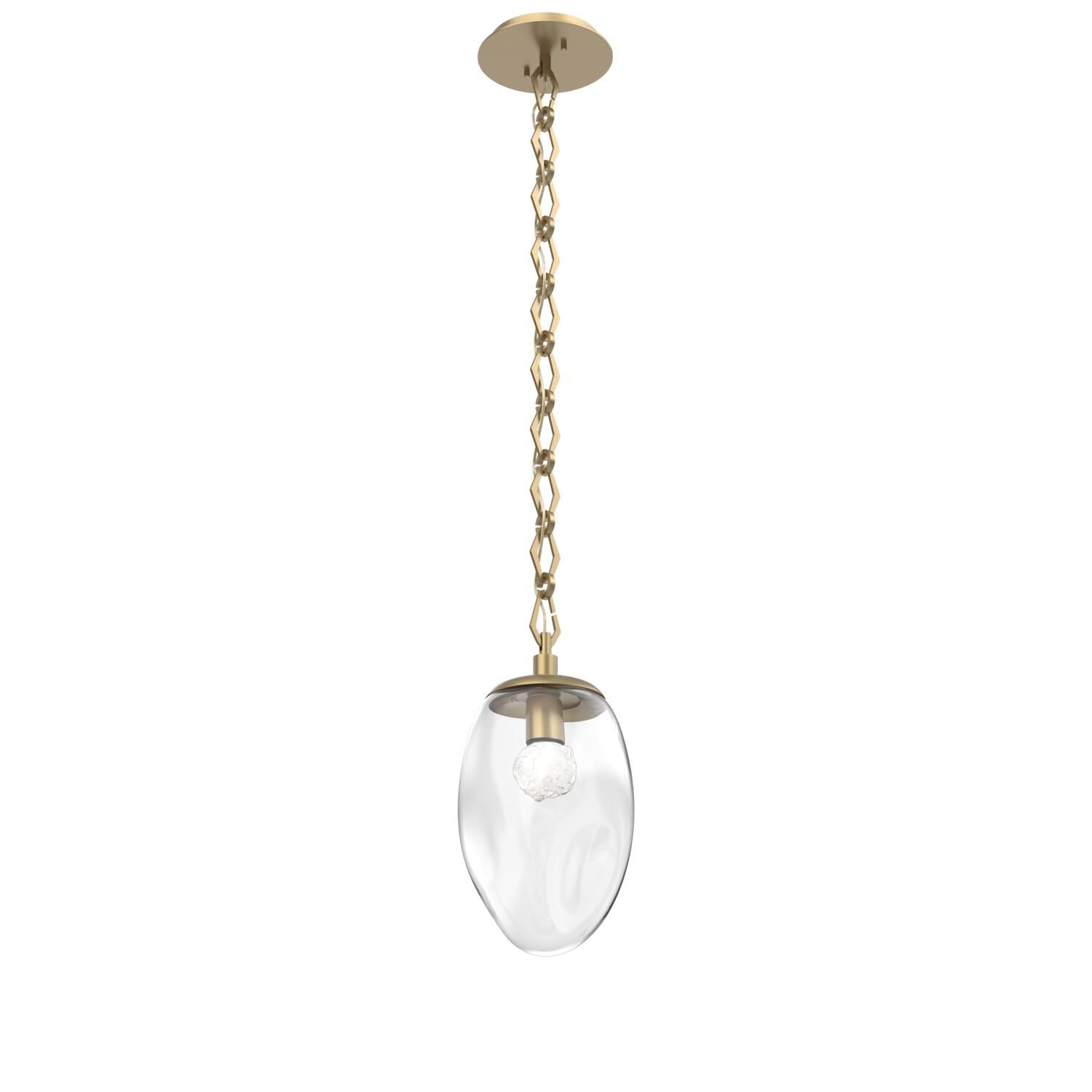 Shown in Gilded Brass finish and Clear with Rounded Gem glass