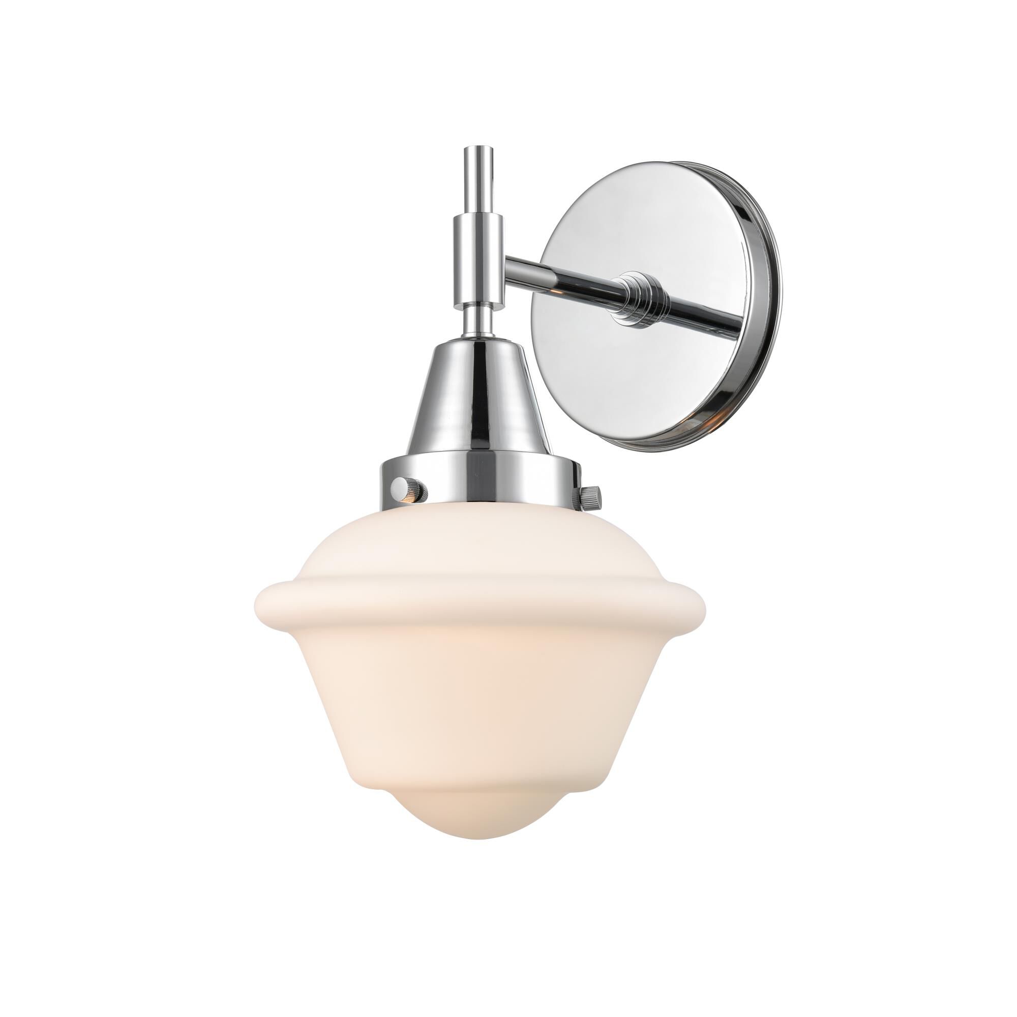 Shown in Polished Chrome finish and Matte White Cased Large Cone glass