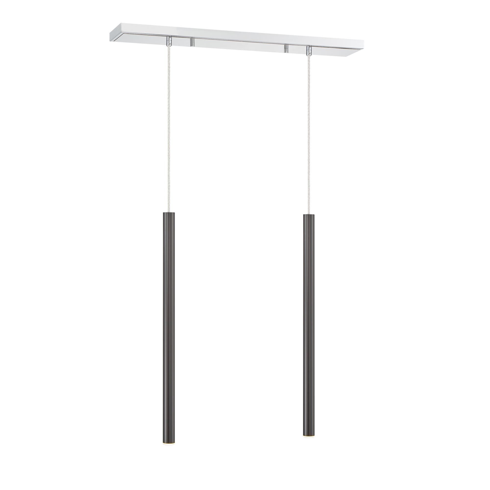 Shown in Chrome finish and Steel glass and Steel shade