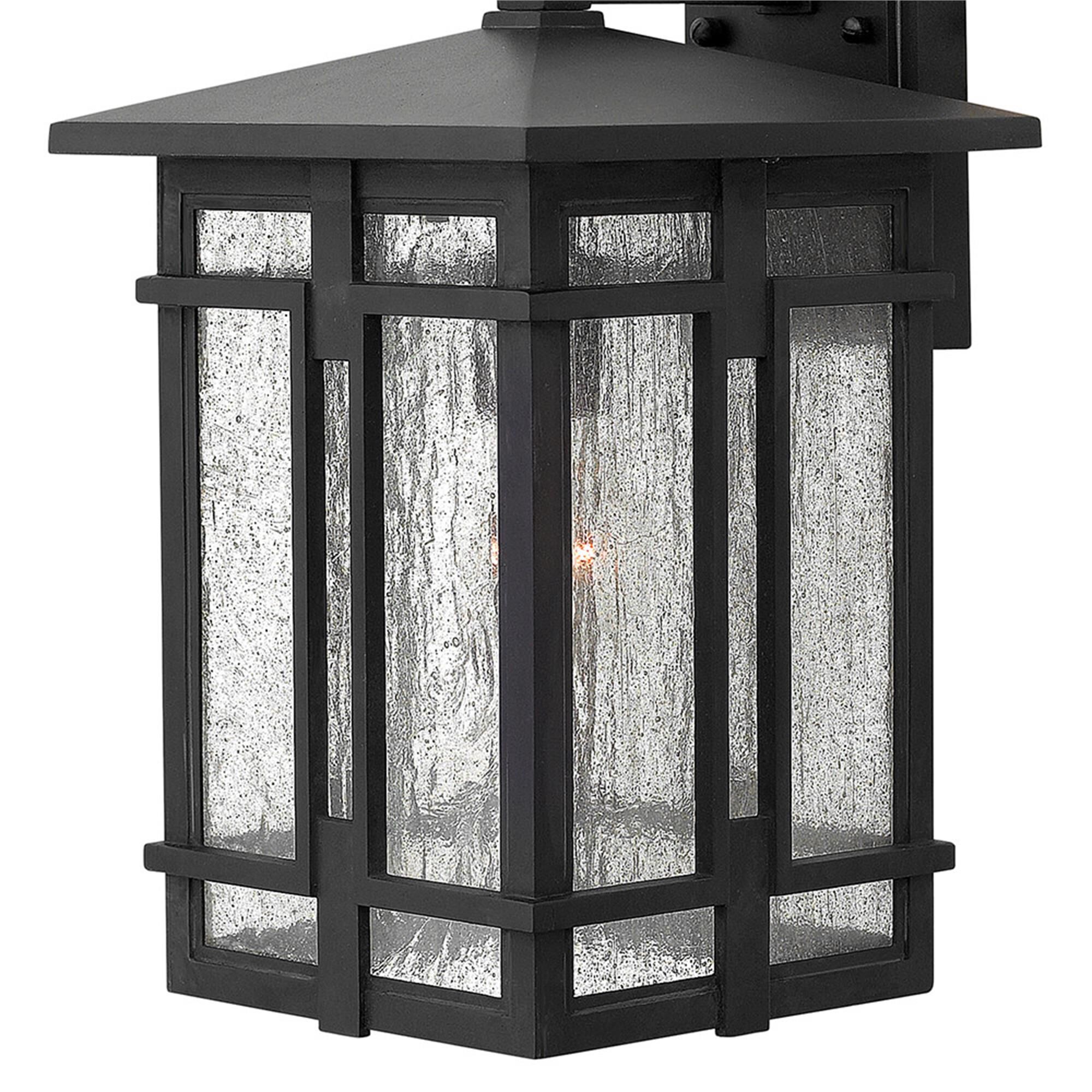 Shown in Museum Black finish and Clear Seedy glass